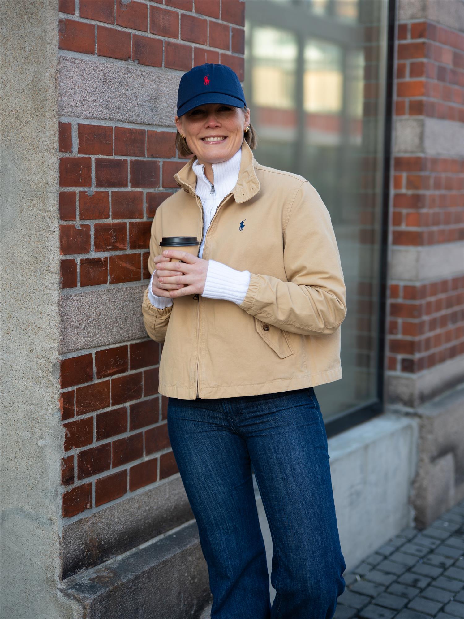 Polo Cotton Canvas Jacket Khaki