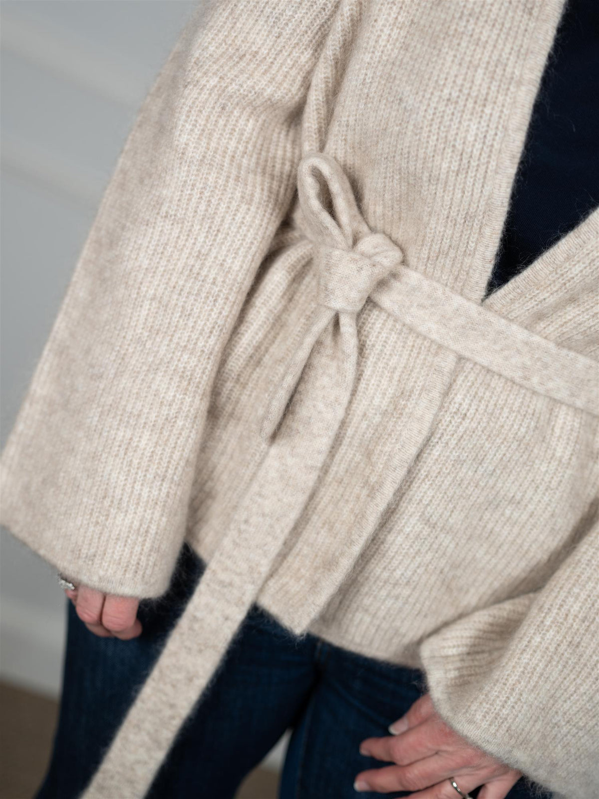 Lila Mohair Cardigan Wheat