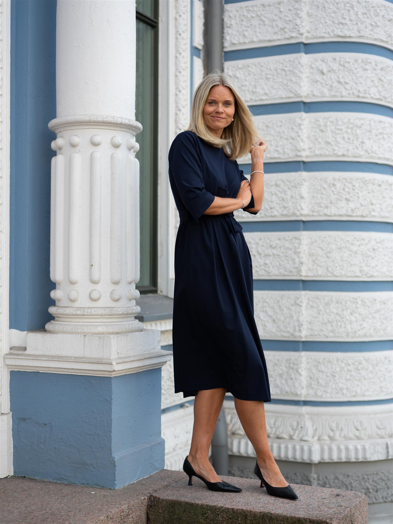 Mana Dress Dark Navy Blue