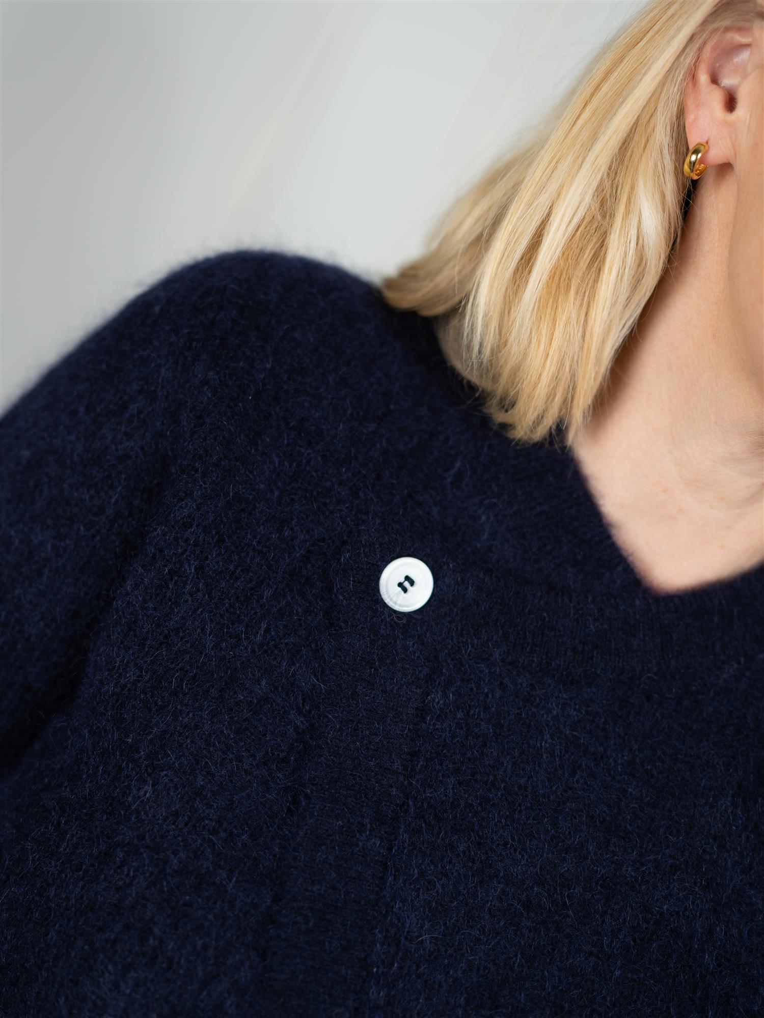 Zira Mohair Cardigan Navy