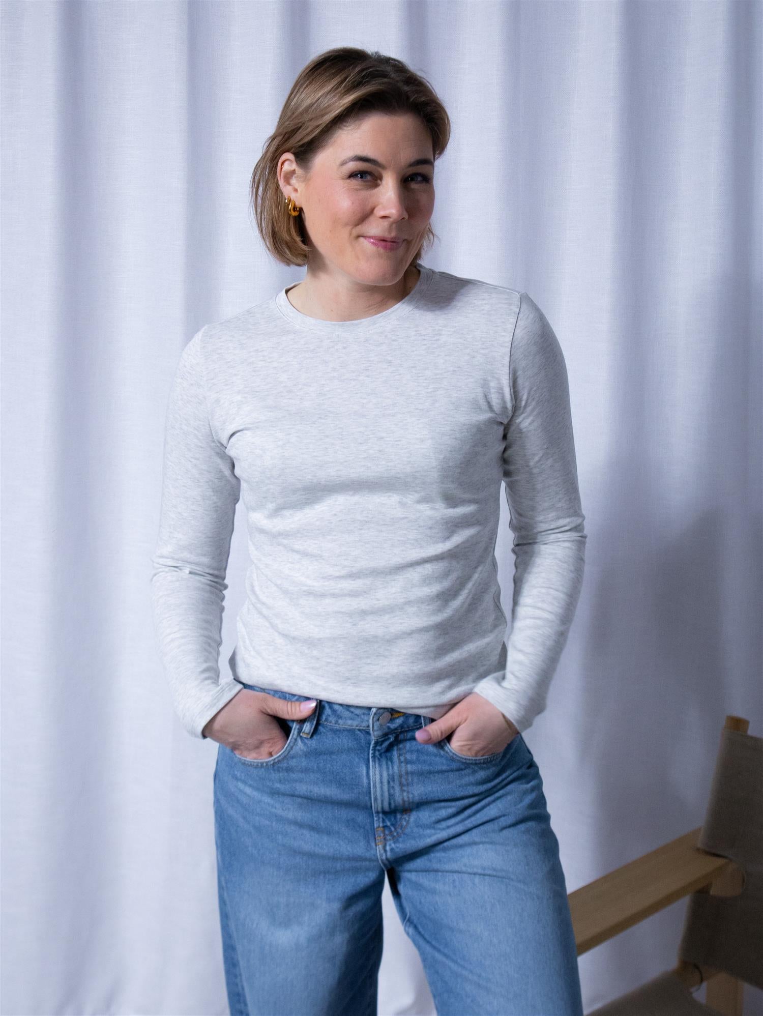 Julie Josephine Andrea Longsleeve Grey Melange