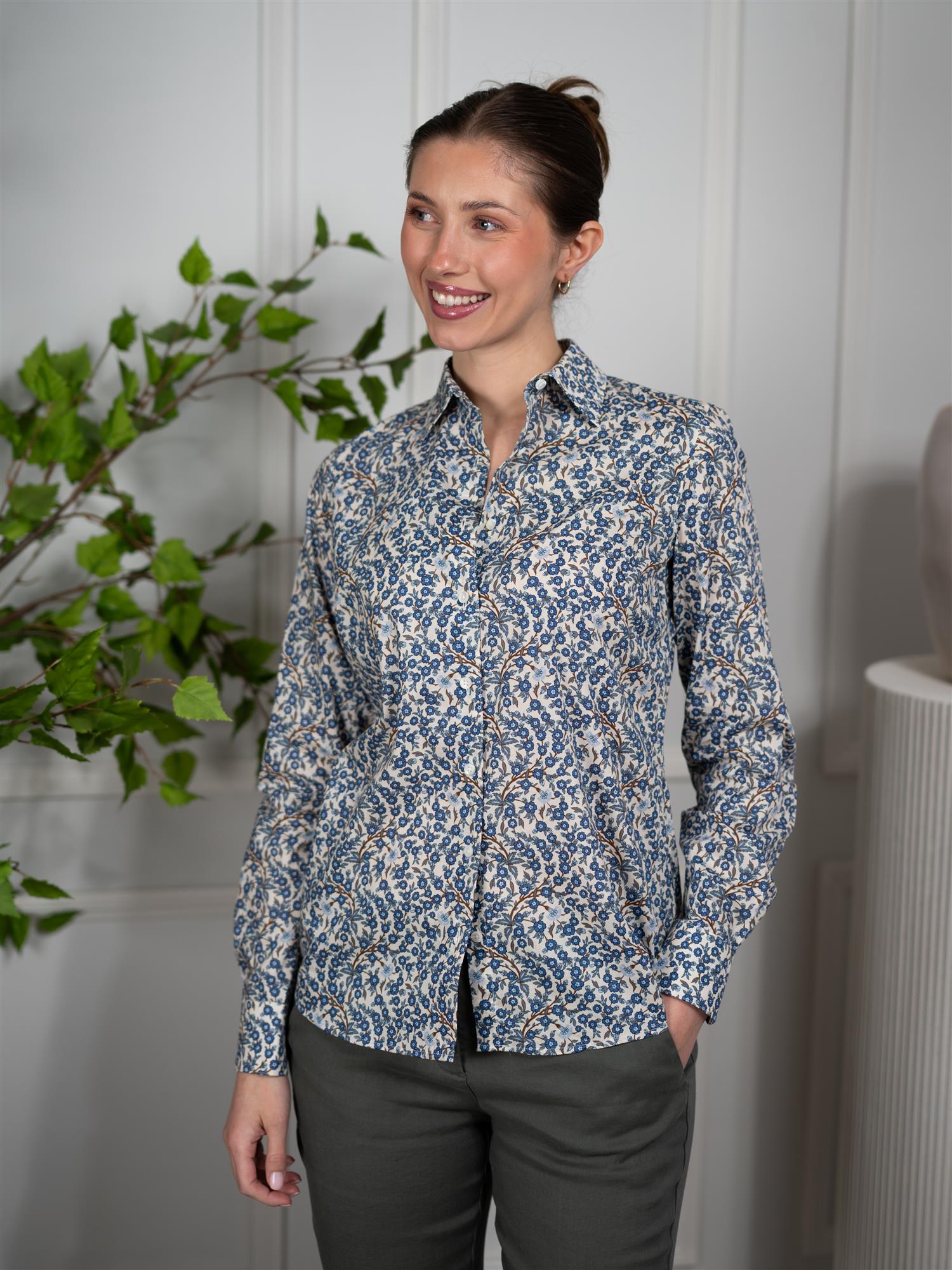 Stenströms Sofie Shirt Blue Pattern