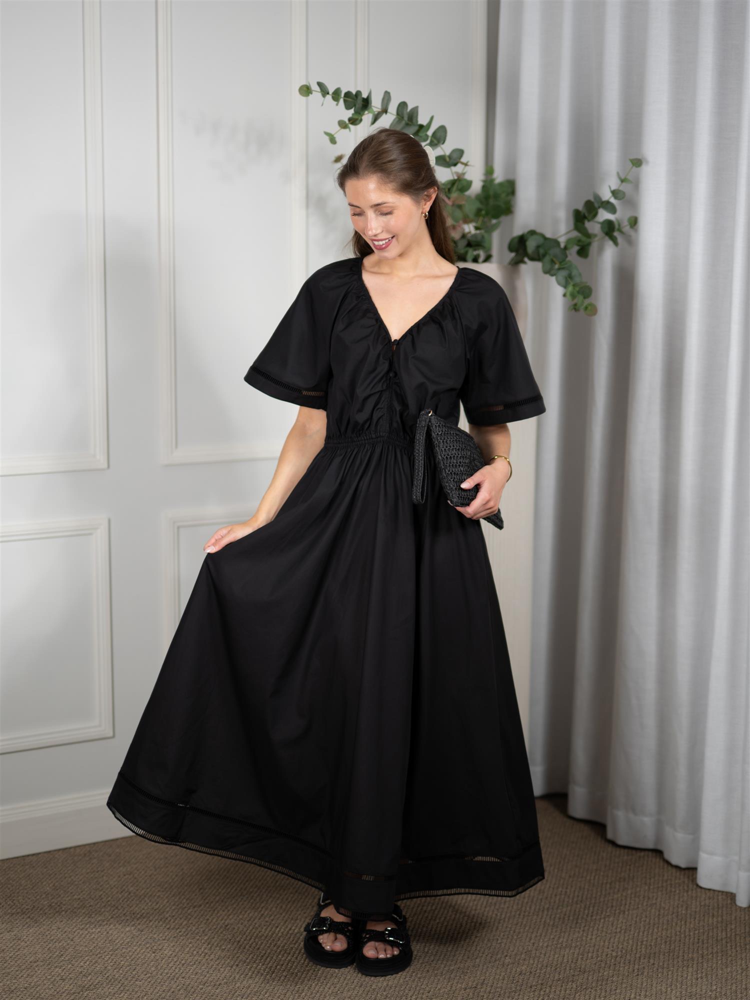 AKS LABEL Fiola Poplin Dress