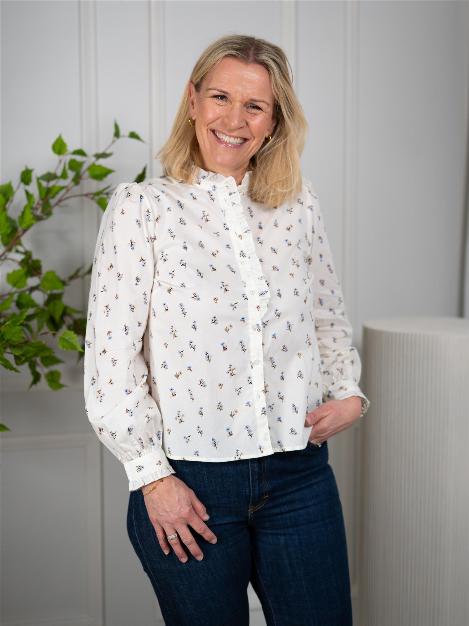 Camilla Pihl Emily Blouse White Anemone