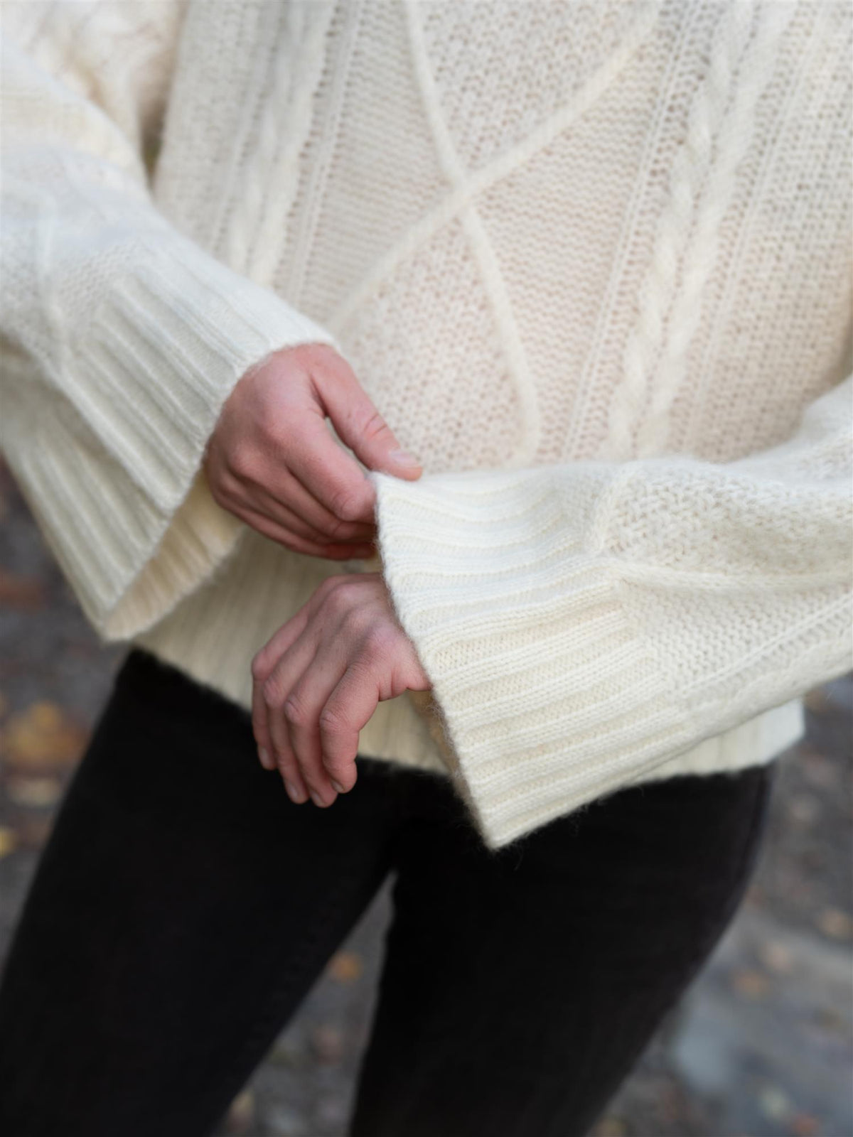 Peyton Brushed Sweater White