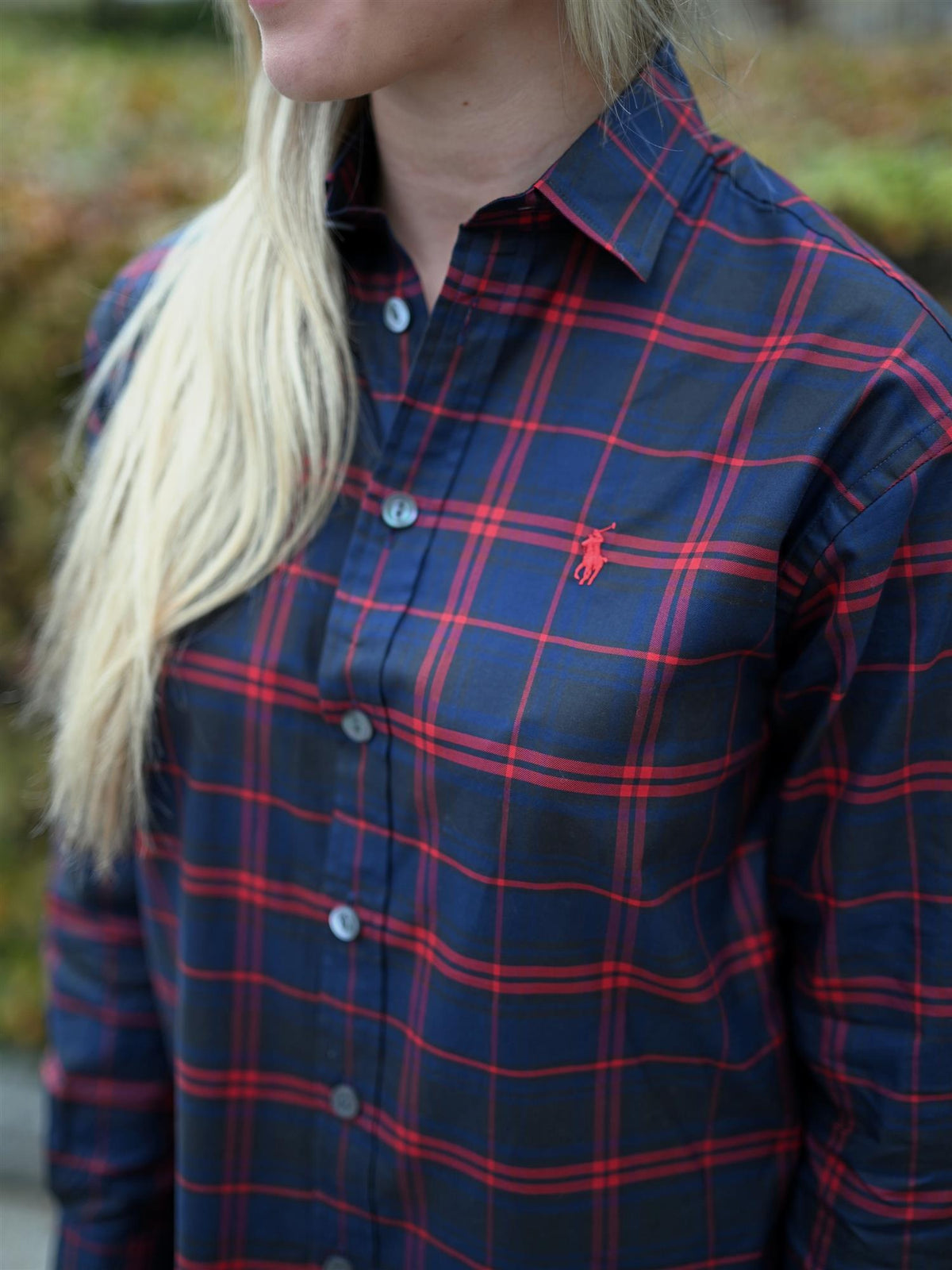 Woven-Shirt Blue and Red