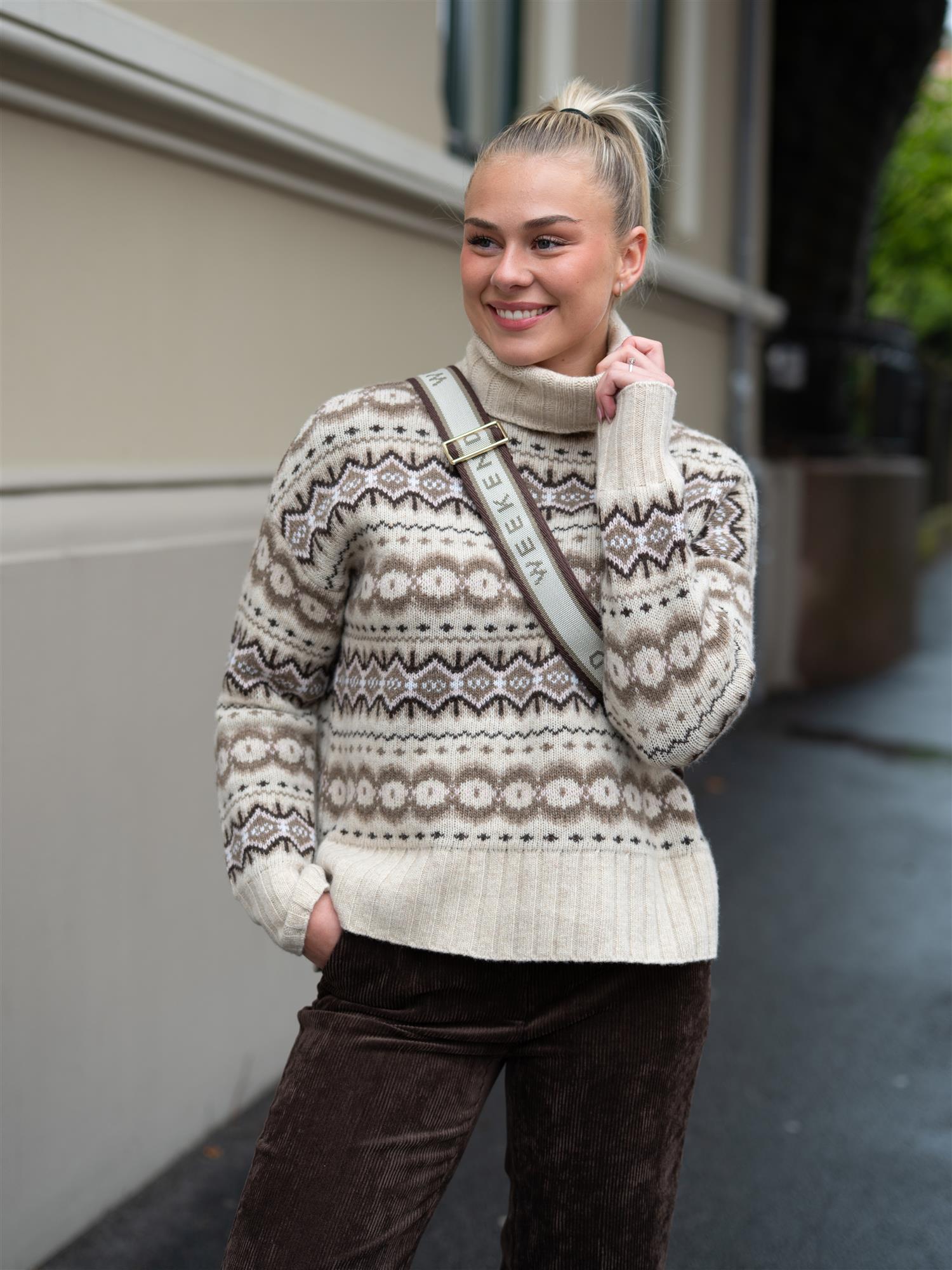 Helen Knit Light Pearl/Pale Pink