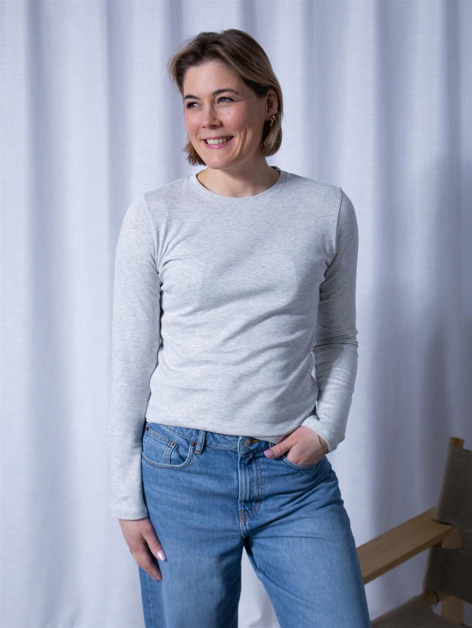 Julie Josephine Andrea Longsleeve Grey Melange