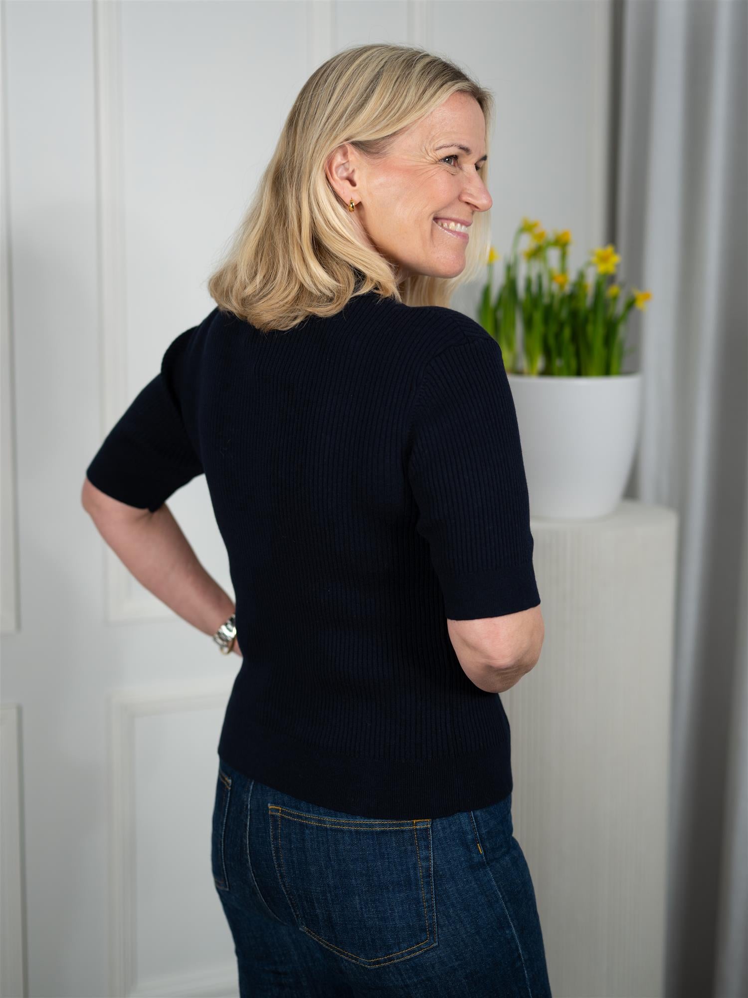 Ella Polo Knit Navy