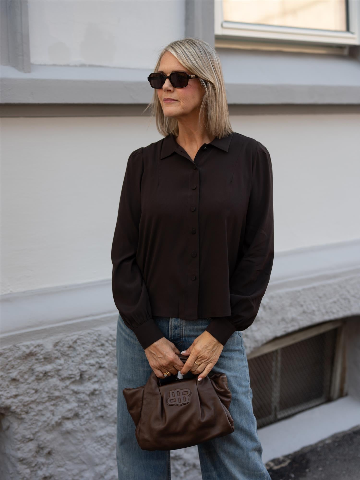 Paola Blouse With Tiny Collar
