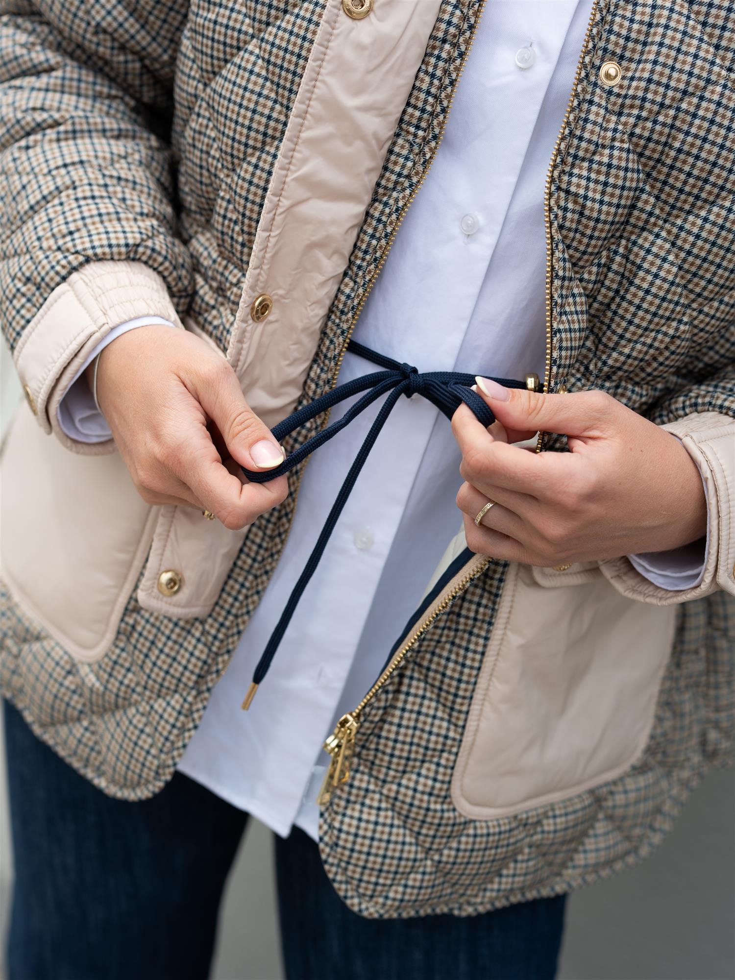 MMAnna Rye Check Jacket Doeskin