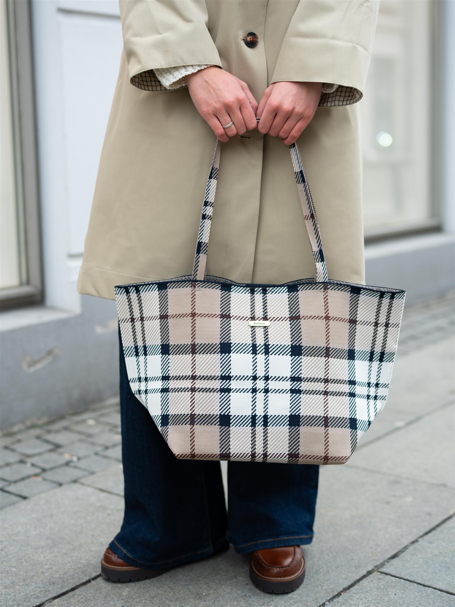 Barbour Layla Large Tote Military Brown/Classic