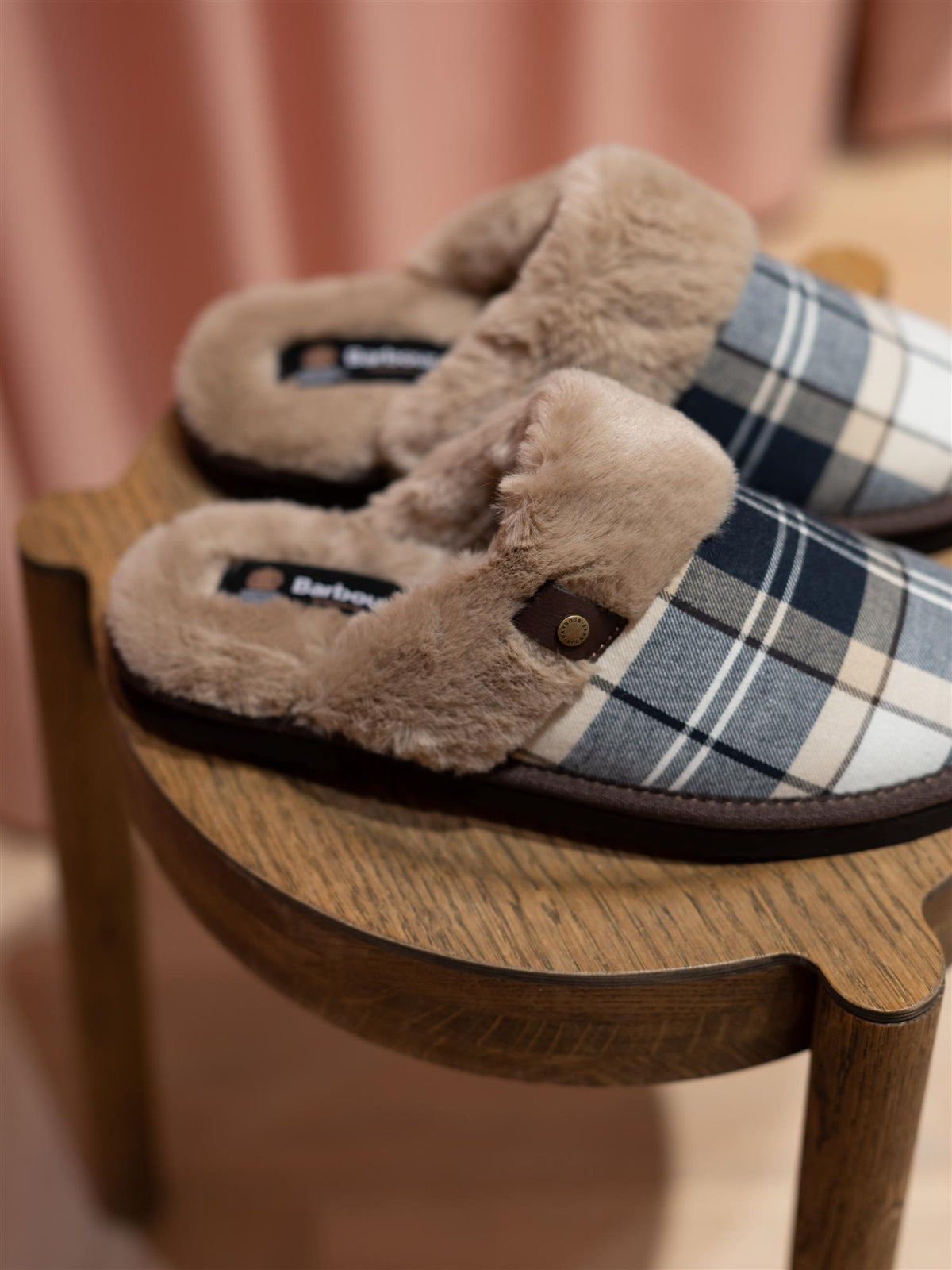 Claudia Tartan Mule Slippers