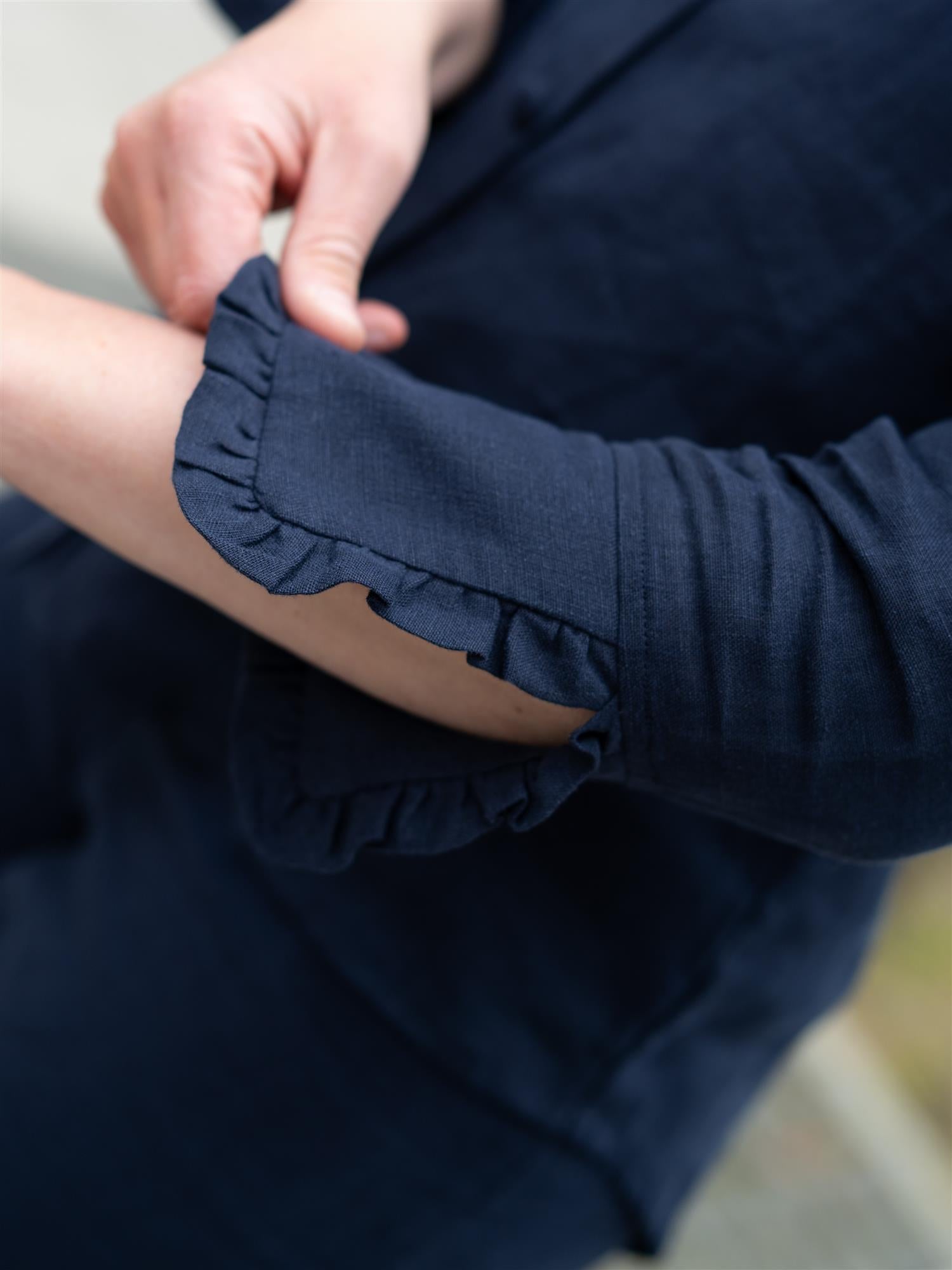 Ella&il Clarion Linen Shirt Navy