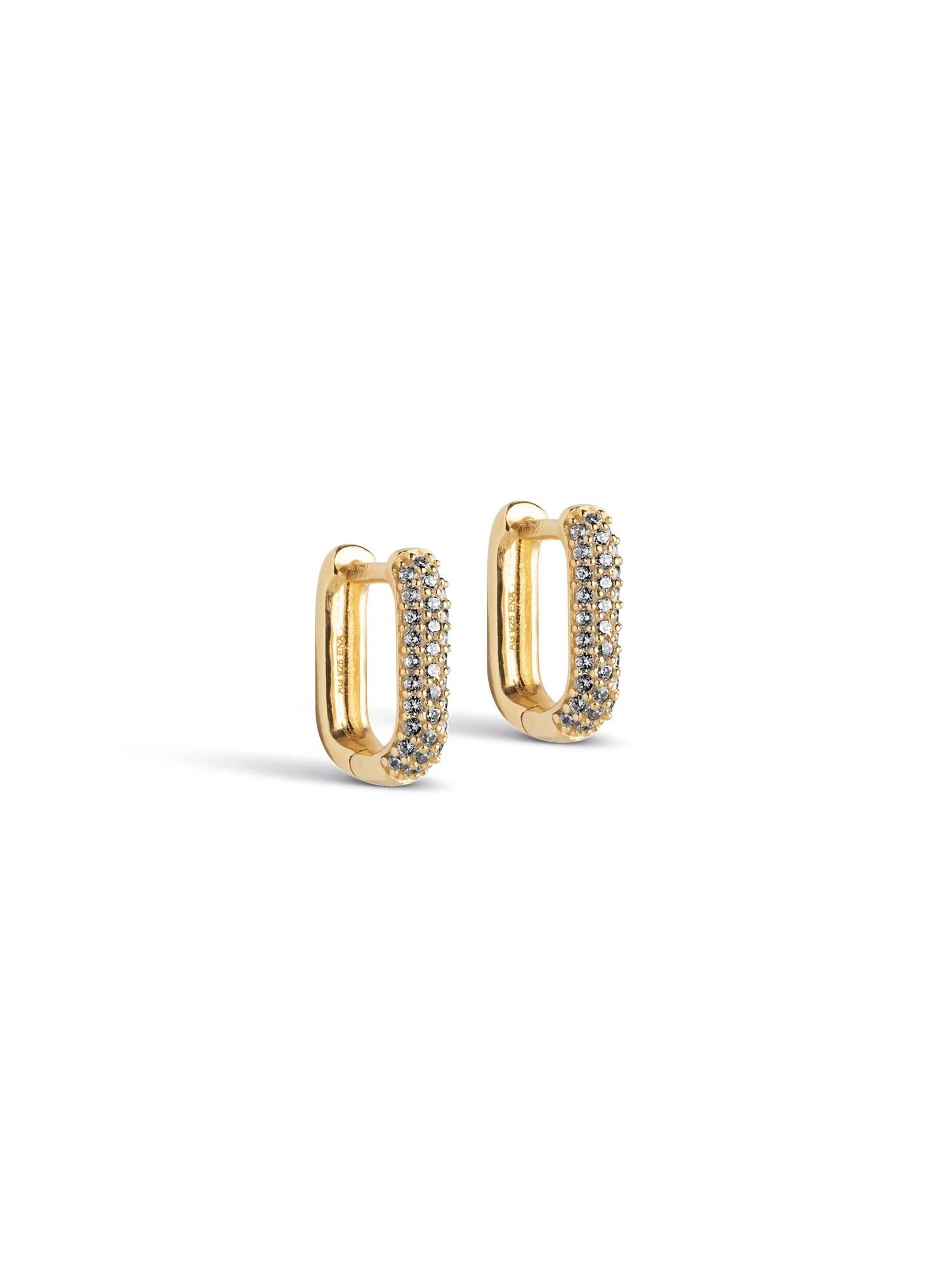 Enamel Hoops Sparkling Square 12mm