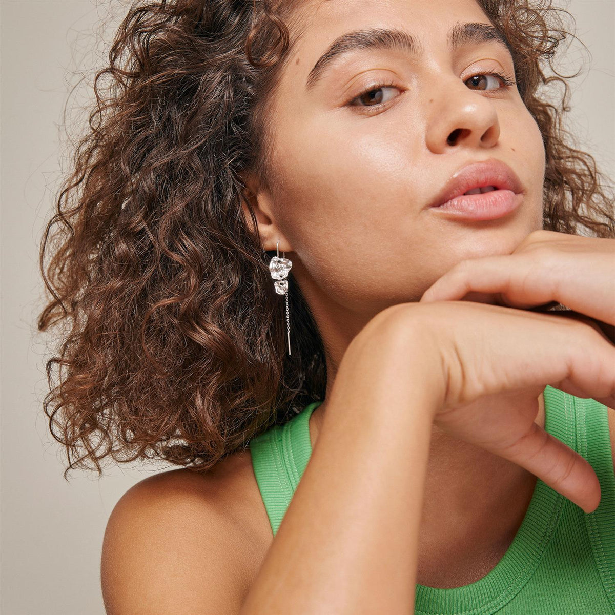 Earring, Kim Silver