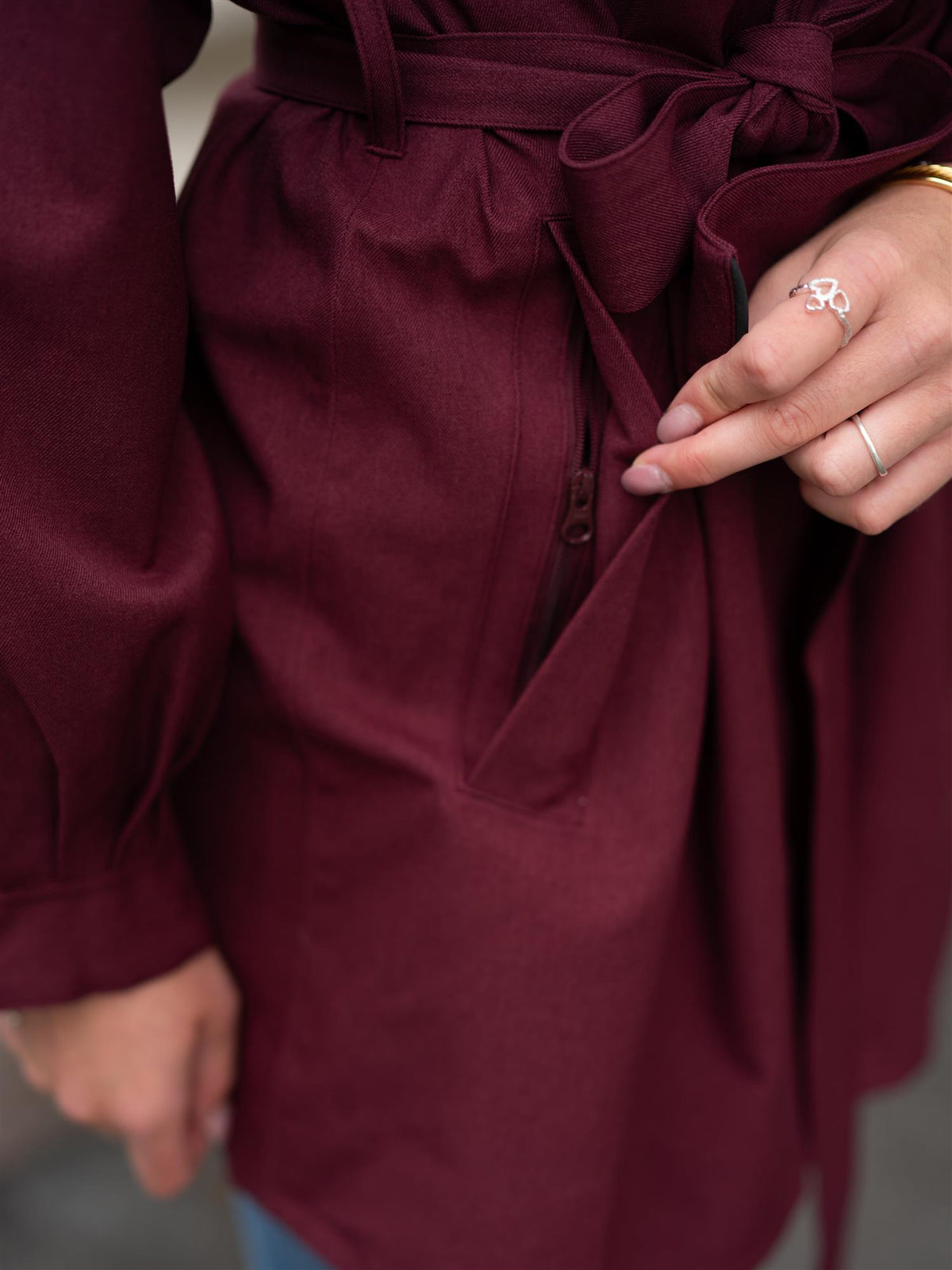 Rossby Coat Wine Red