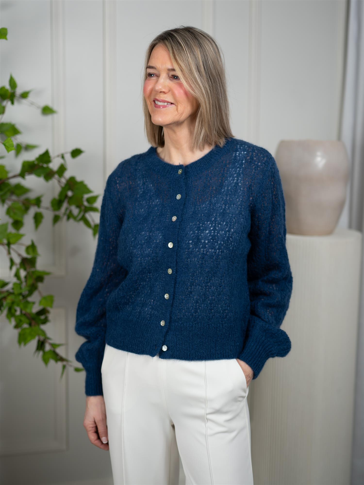 Dear Dharma Aimi Cardigan Ocean Blue