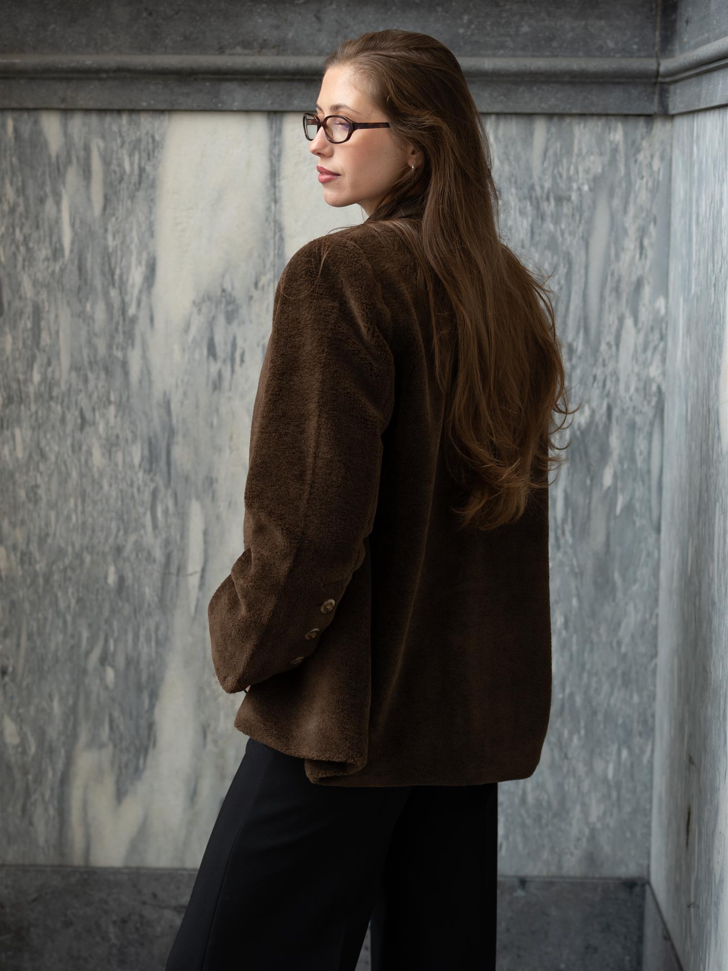 Helena Shearling Jacket Brown