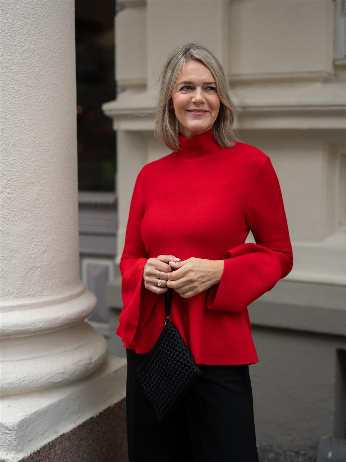 Adelyn Merino Sweater Bright Red