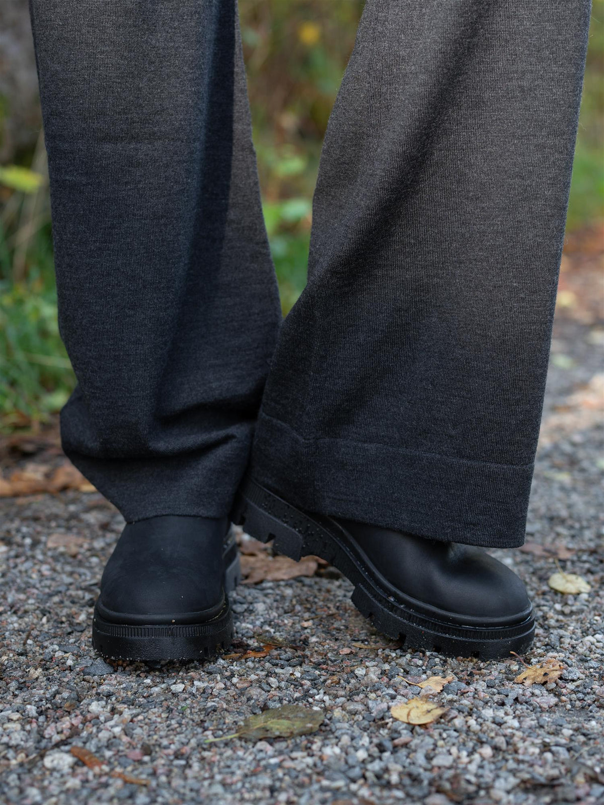 Nina Merino Pants Dark Grey Melange