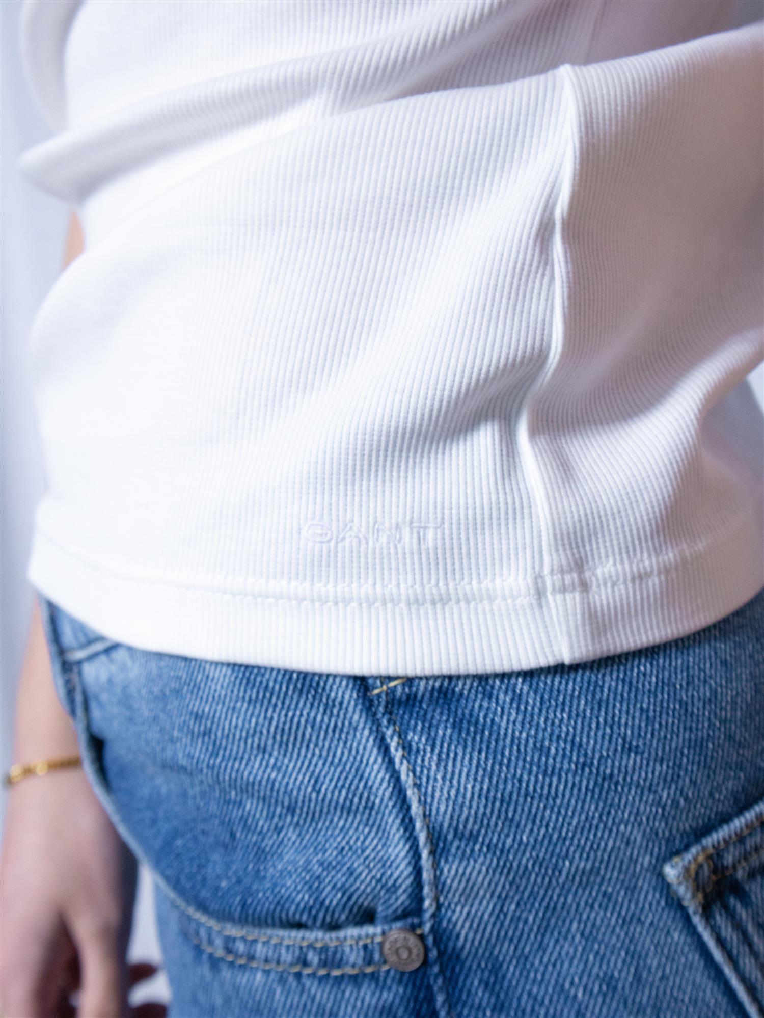 Gant High Neck Rib Tank Top