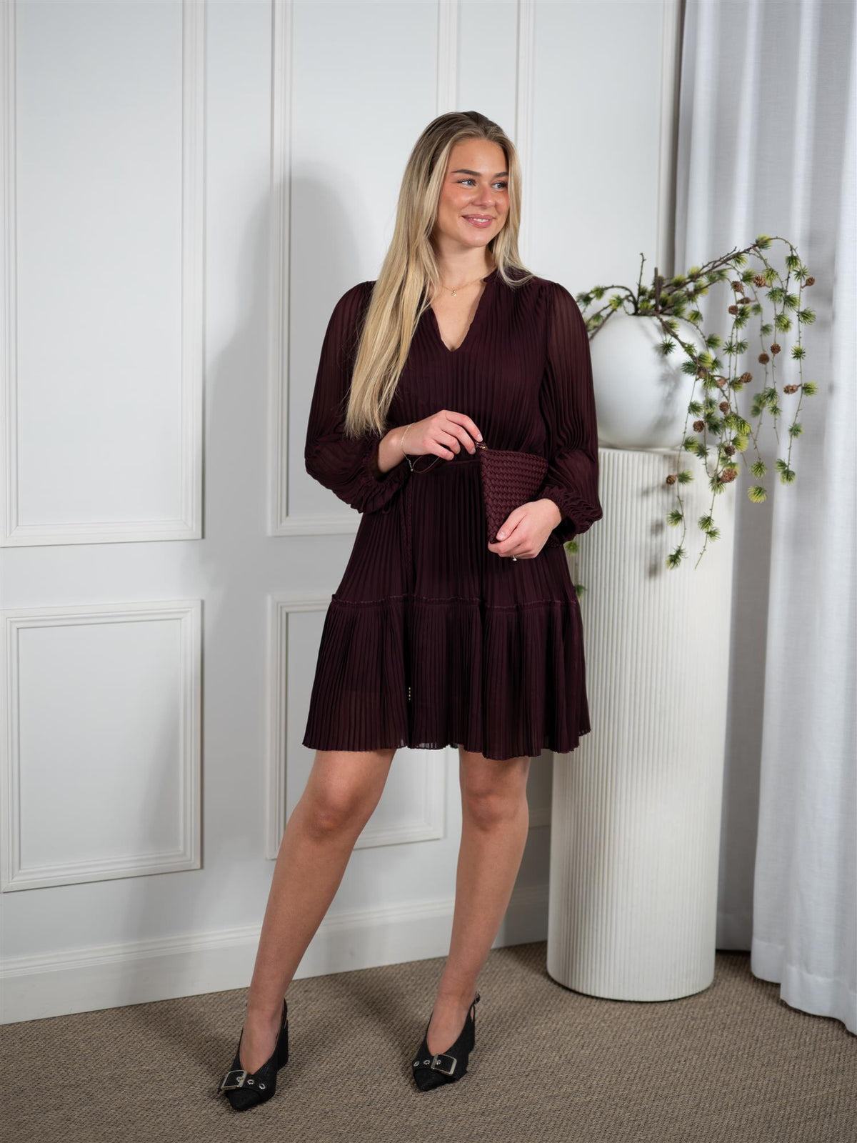 Willow Dress Dark Wine