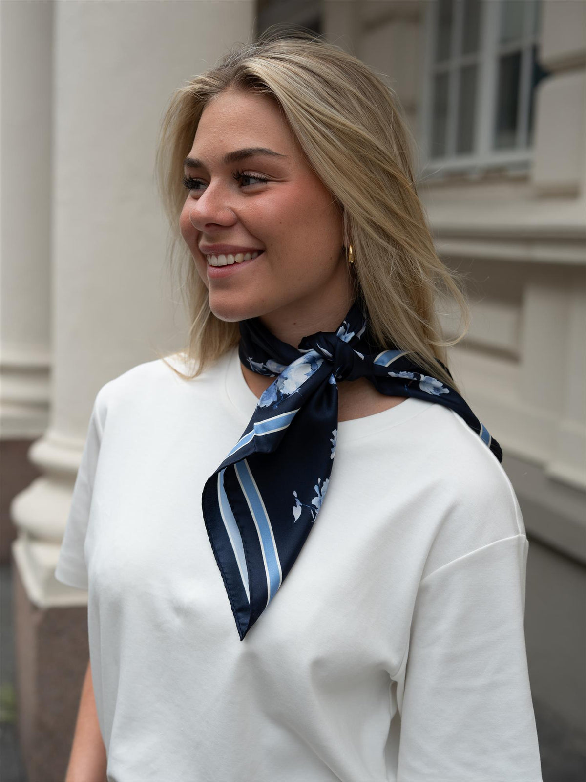 Gant Floral Print Silk Scarf