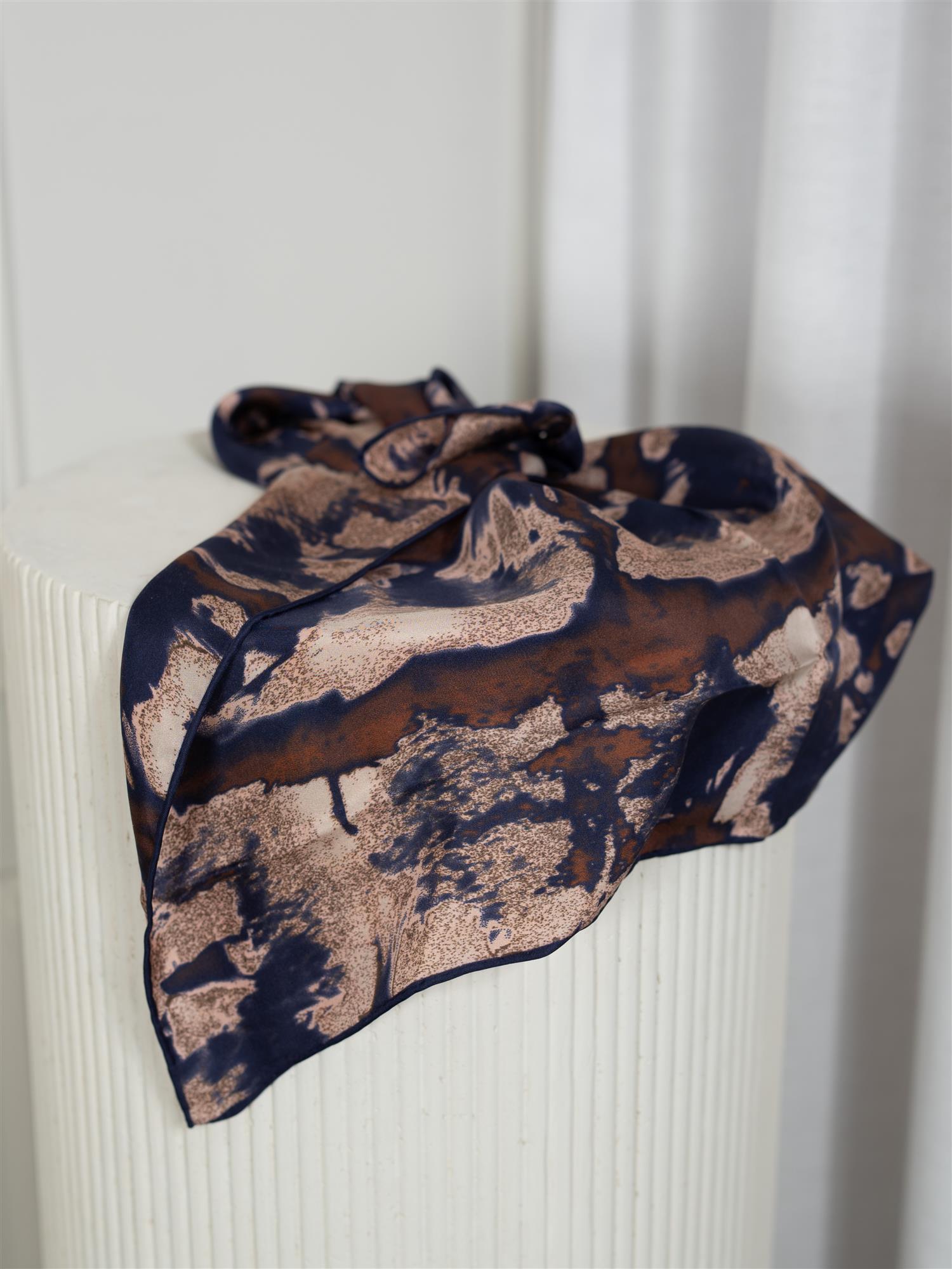 Beck Söndergaard Tinea Tiedye Sia Scarf Navy Blue