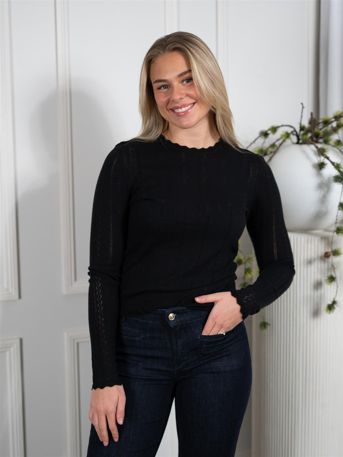 Safir Knit Top Black
