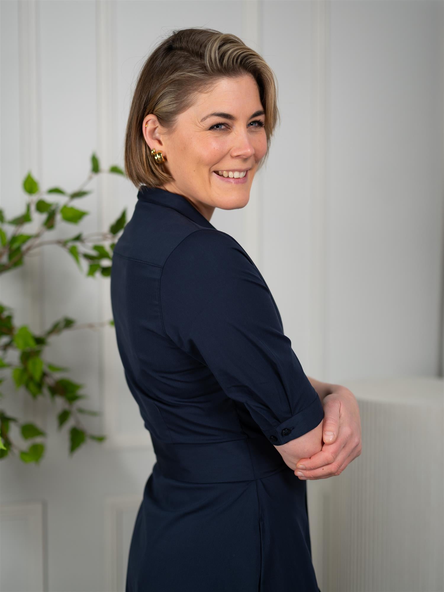 Stenströms Sofia Wrap Dress Navy