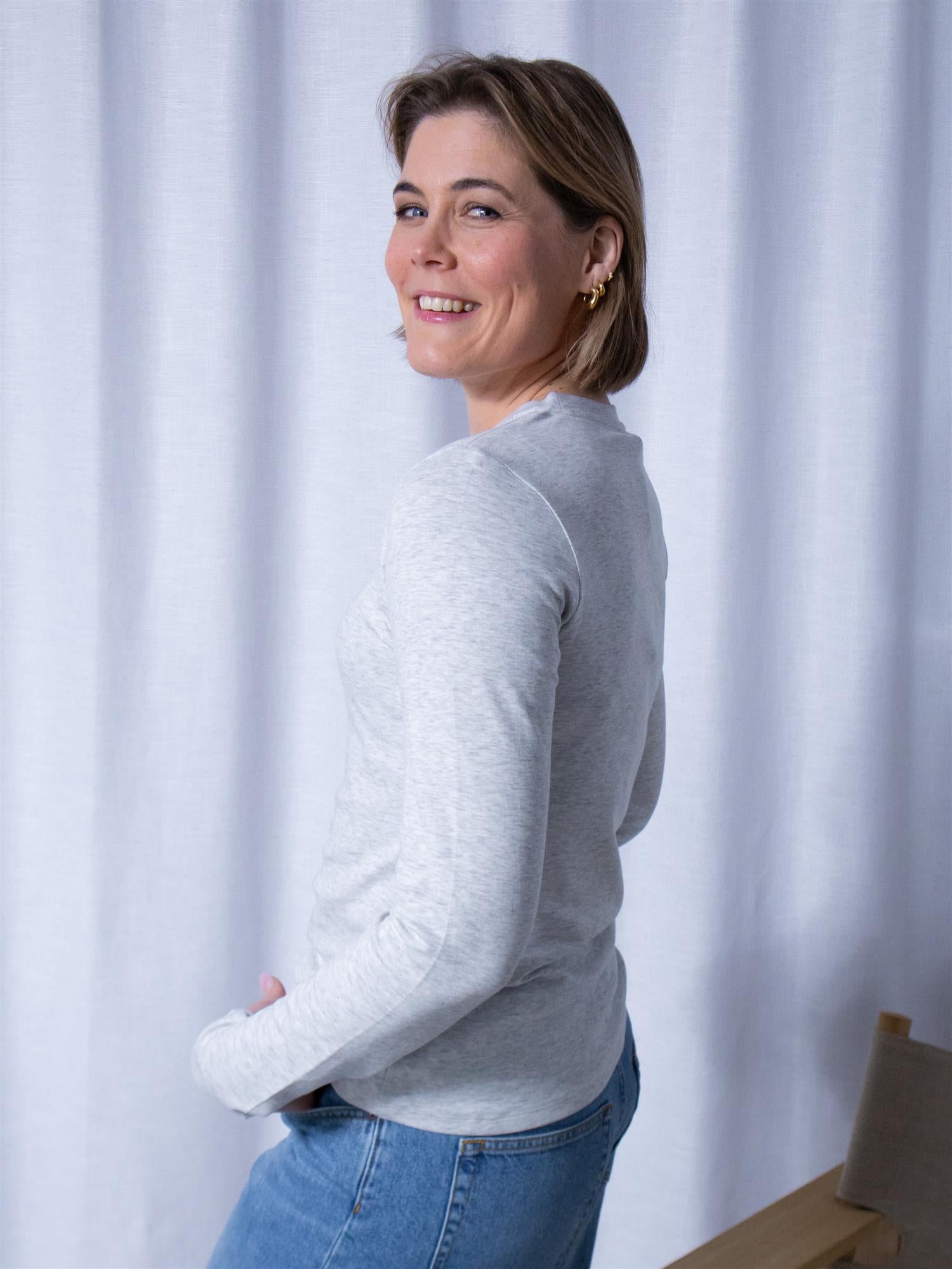 Julie Josephine Andrea Longsleeve Grey Melange