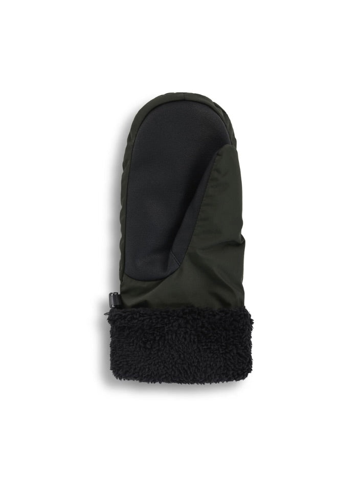 BRGN Puffer Mittens Rosin Dark Green