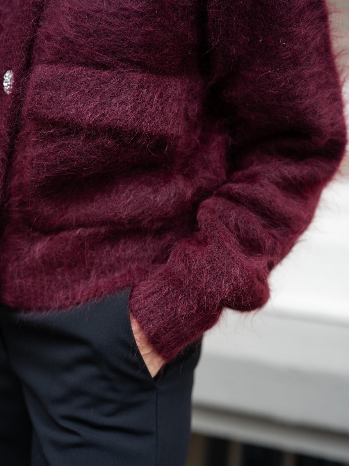 Thessa Lux Chunky Jacket Oxblood