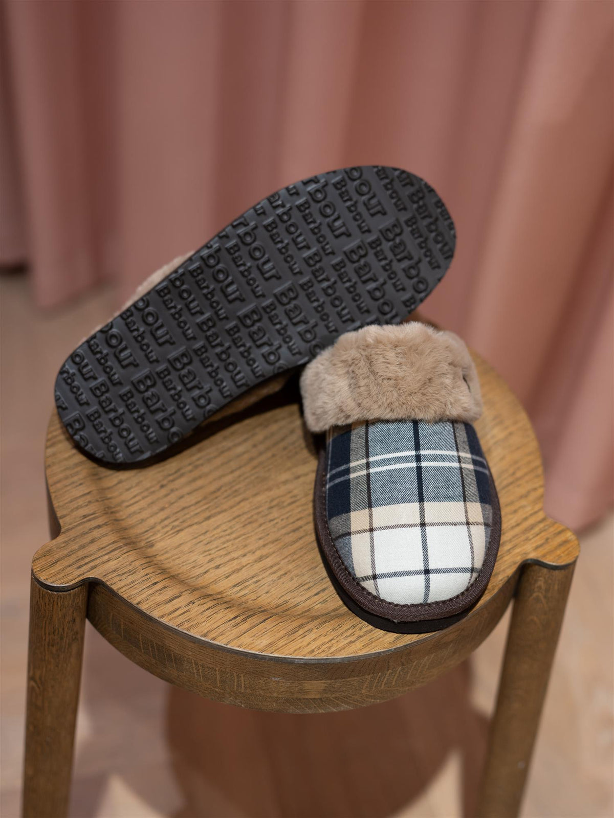 Claudia Tartan Mule Slippers