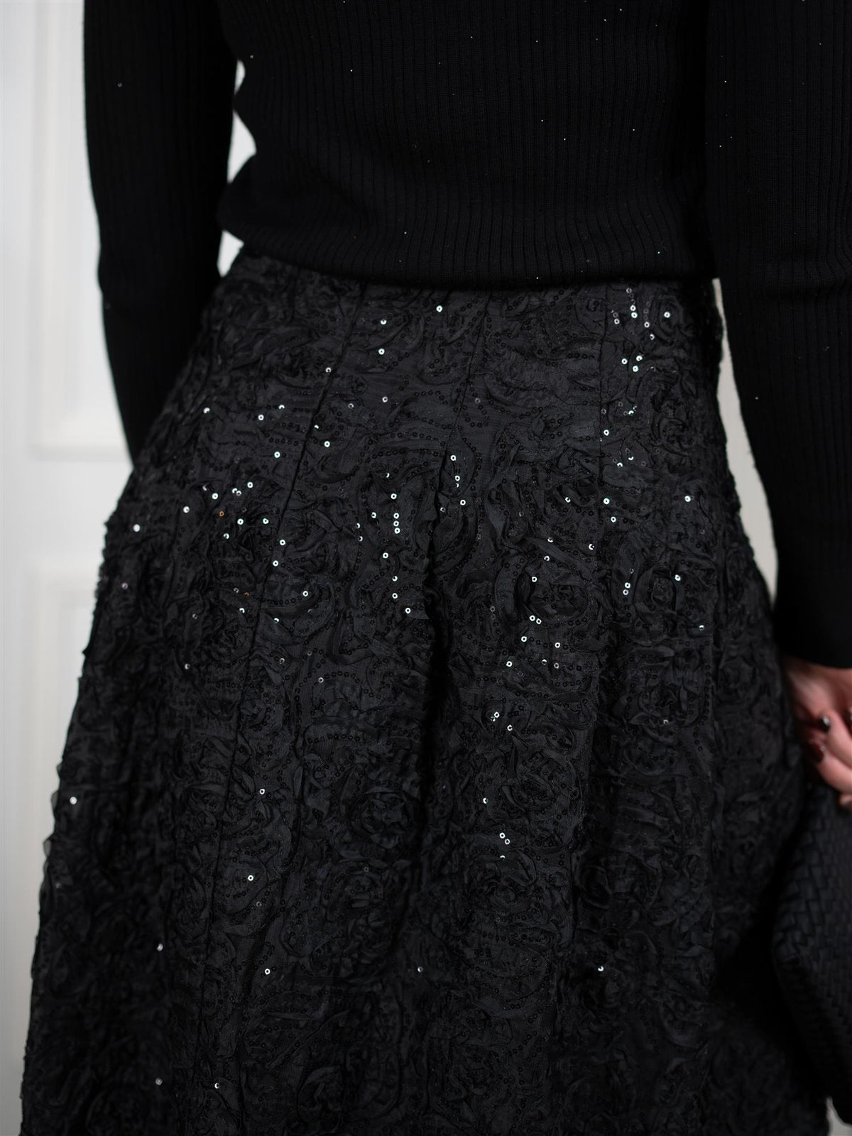 MMReya Sequins Skirt Black