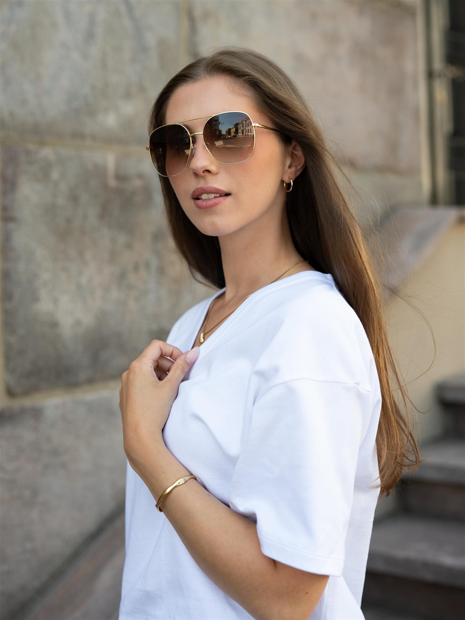 Glas Ella Gold Sunglasses