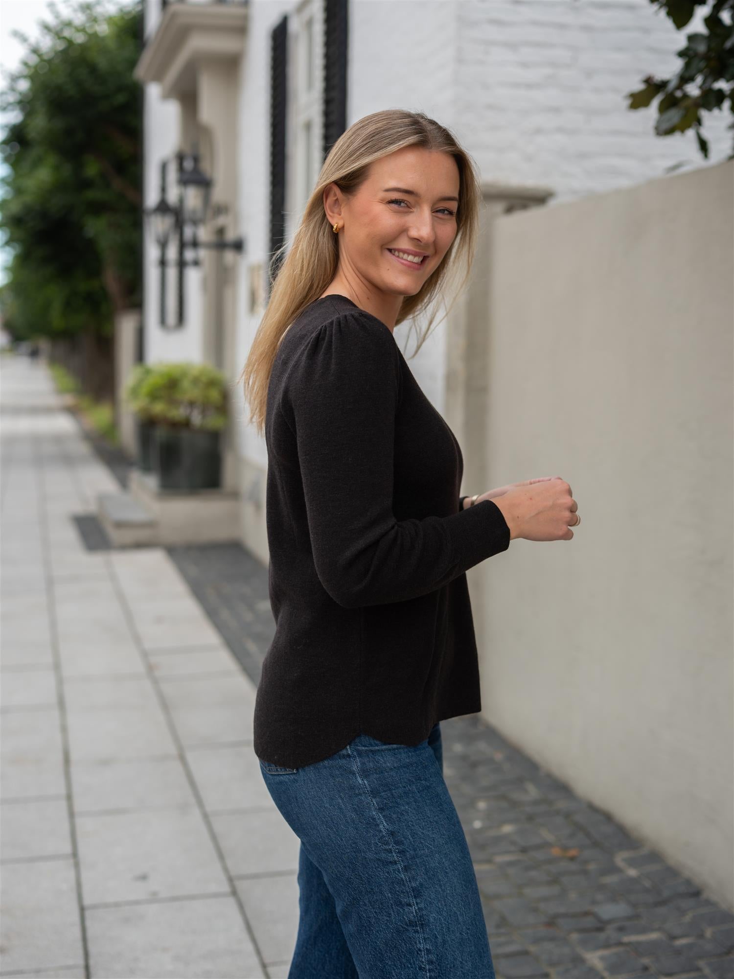 Mela Sweater Brown Melange