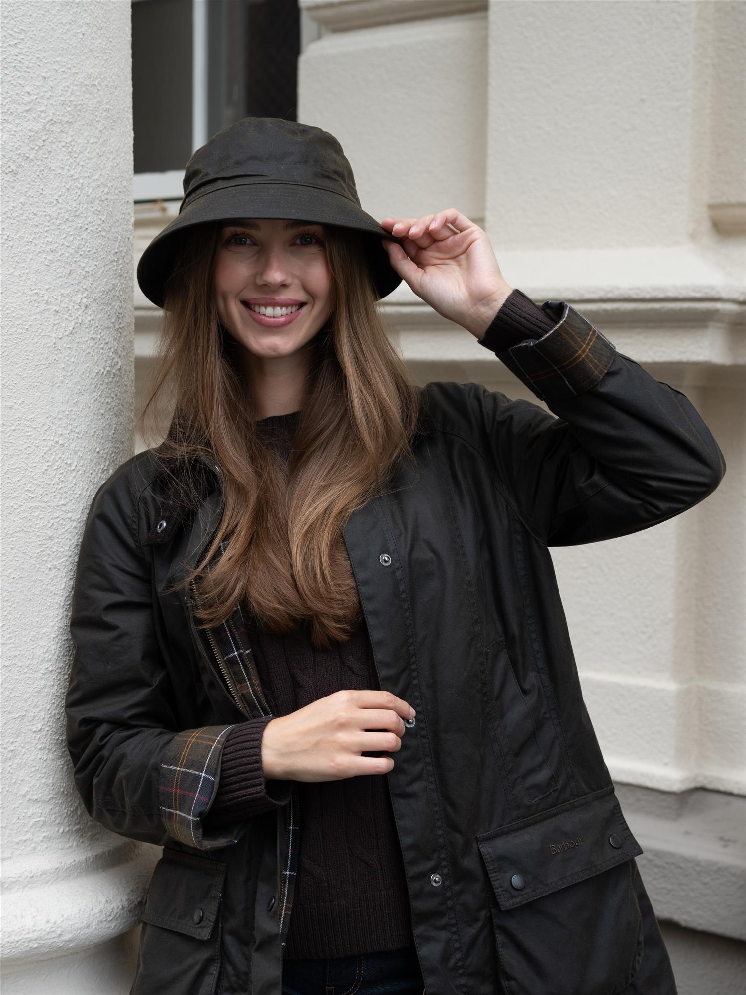 Barbour Wax Bucket Hat Olive