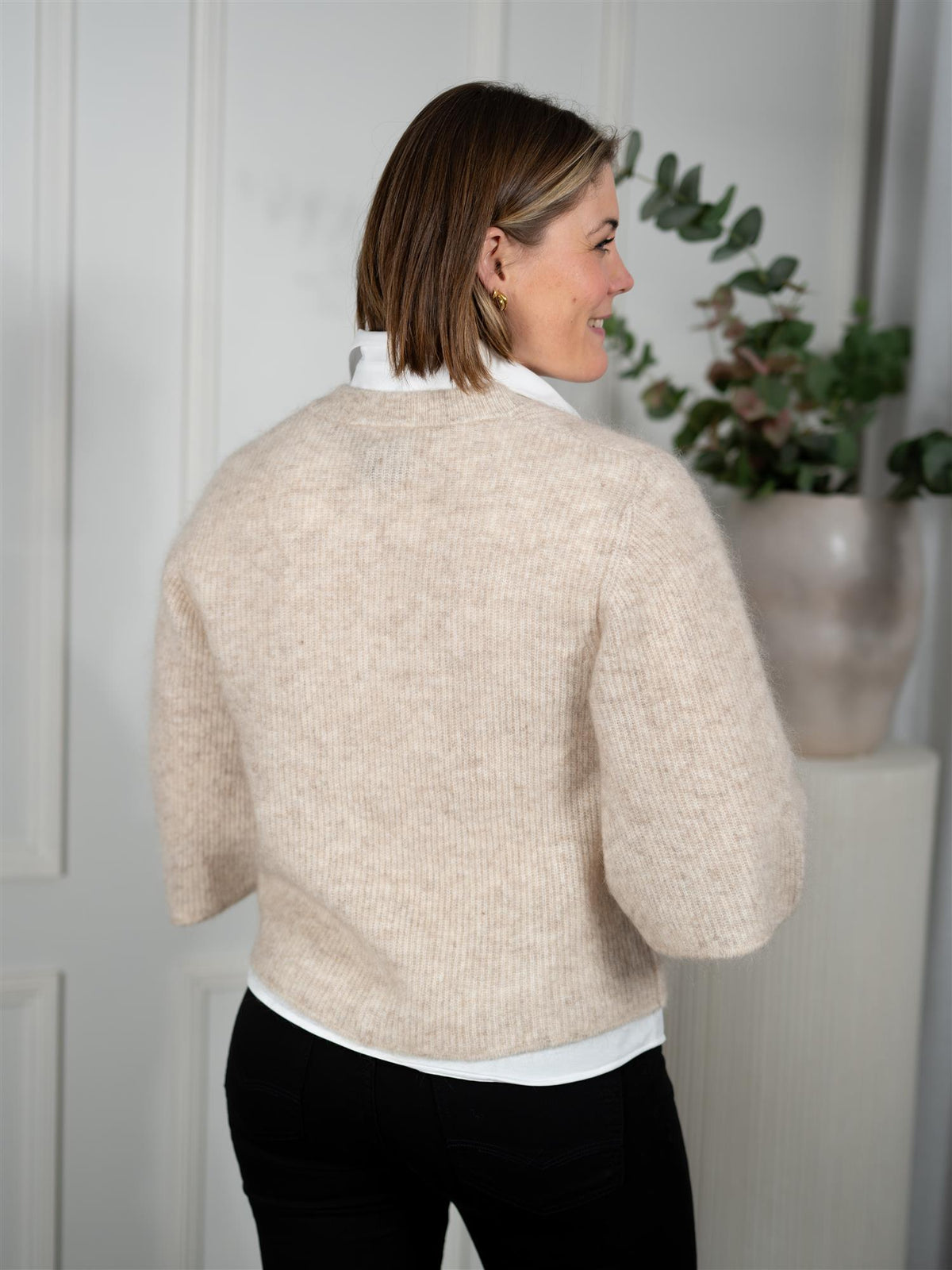 AKS LABEL Nolita Mohair Cardigan Wheat
