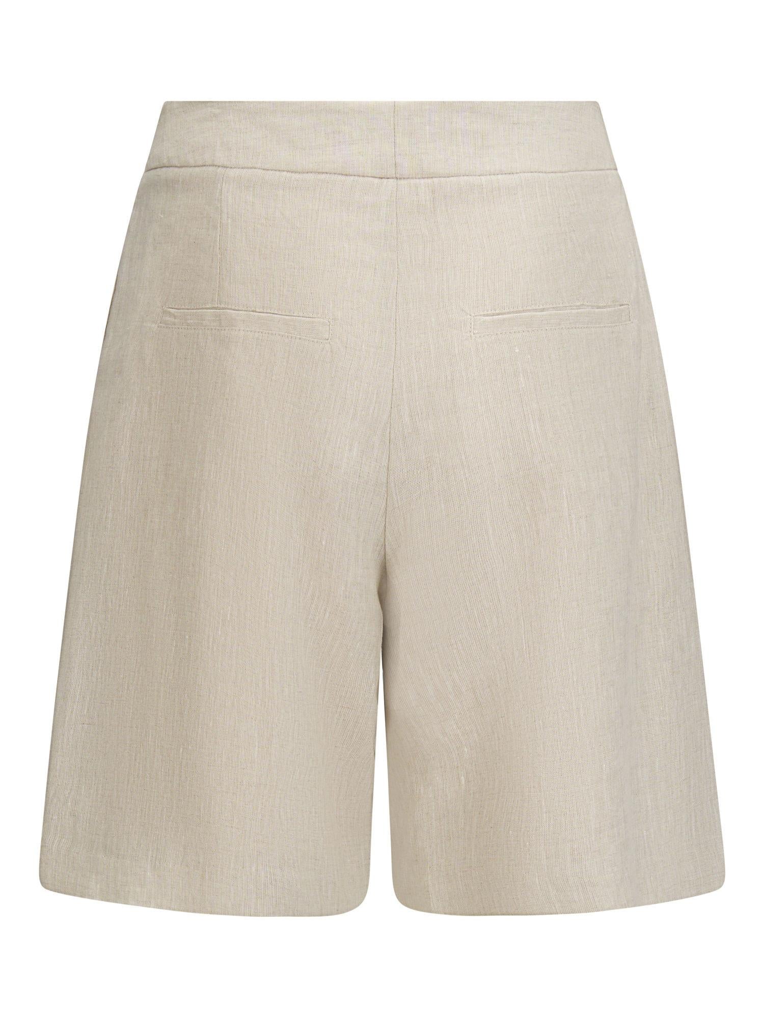 Ella&il Fie Linen Shorts Beige Melange