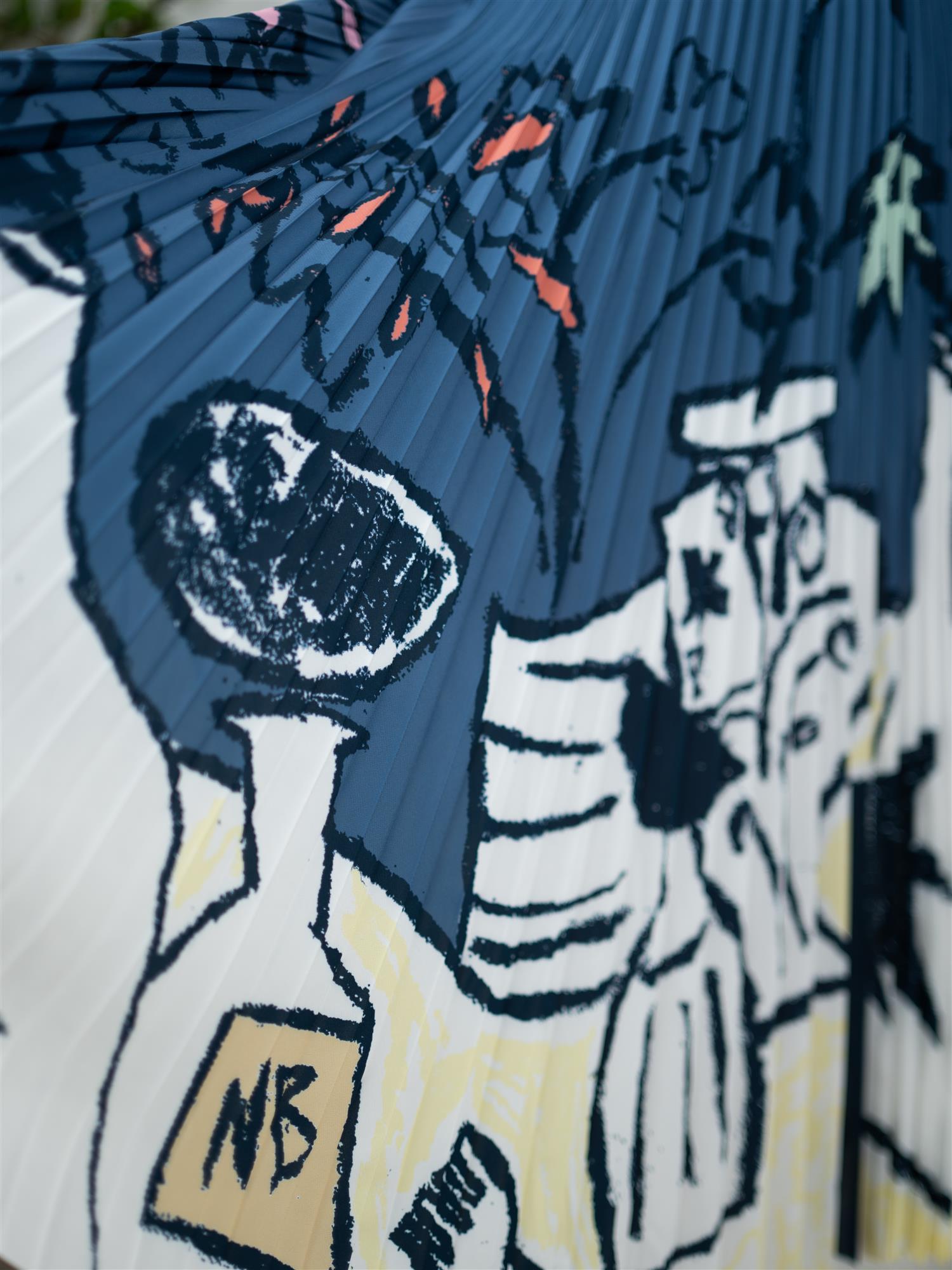 Munthe Charming Skirt Print Blue