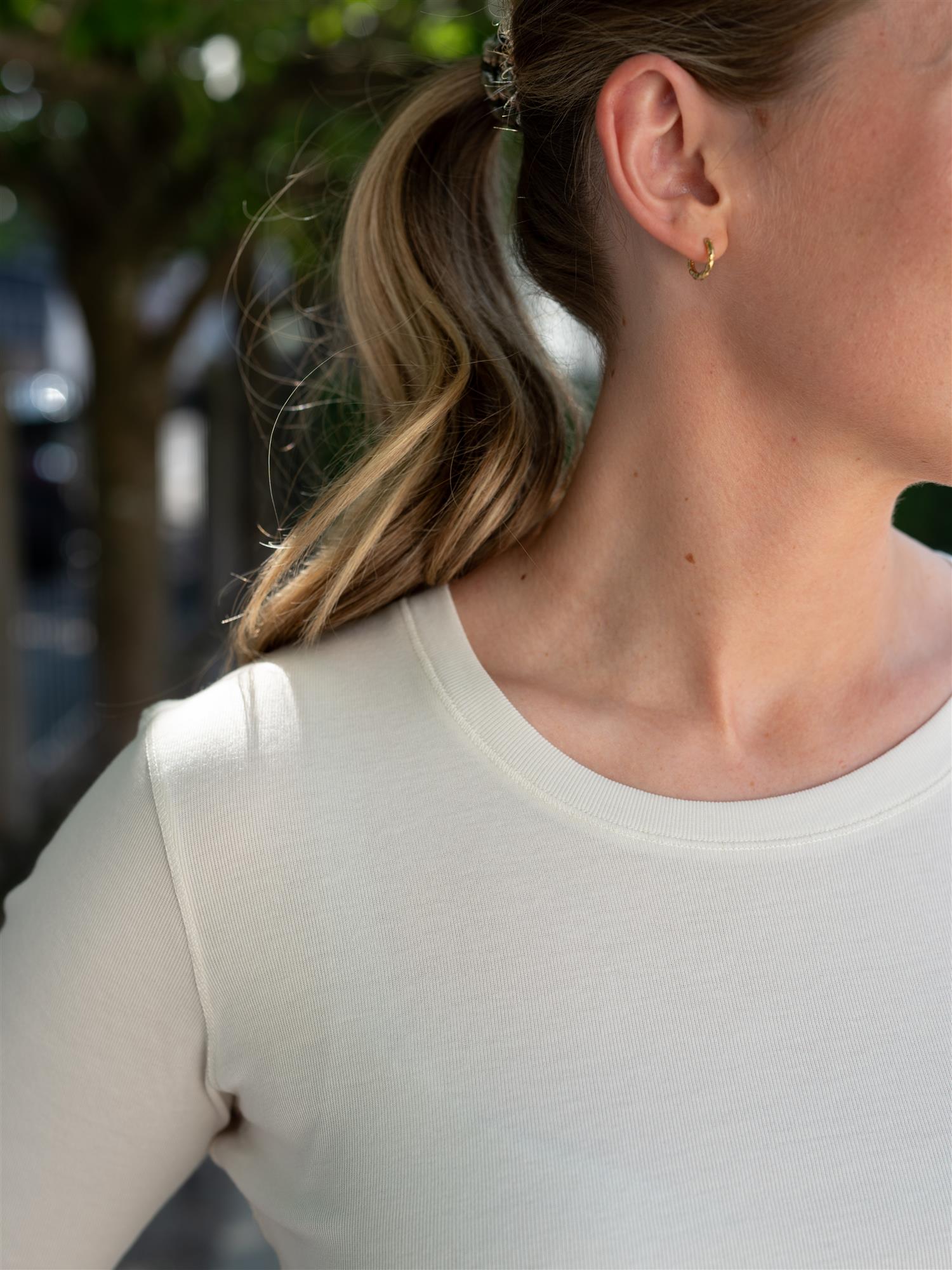 MMMali O-Neck 3/4 Sleeve Tee Ecru
