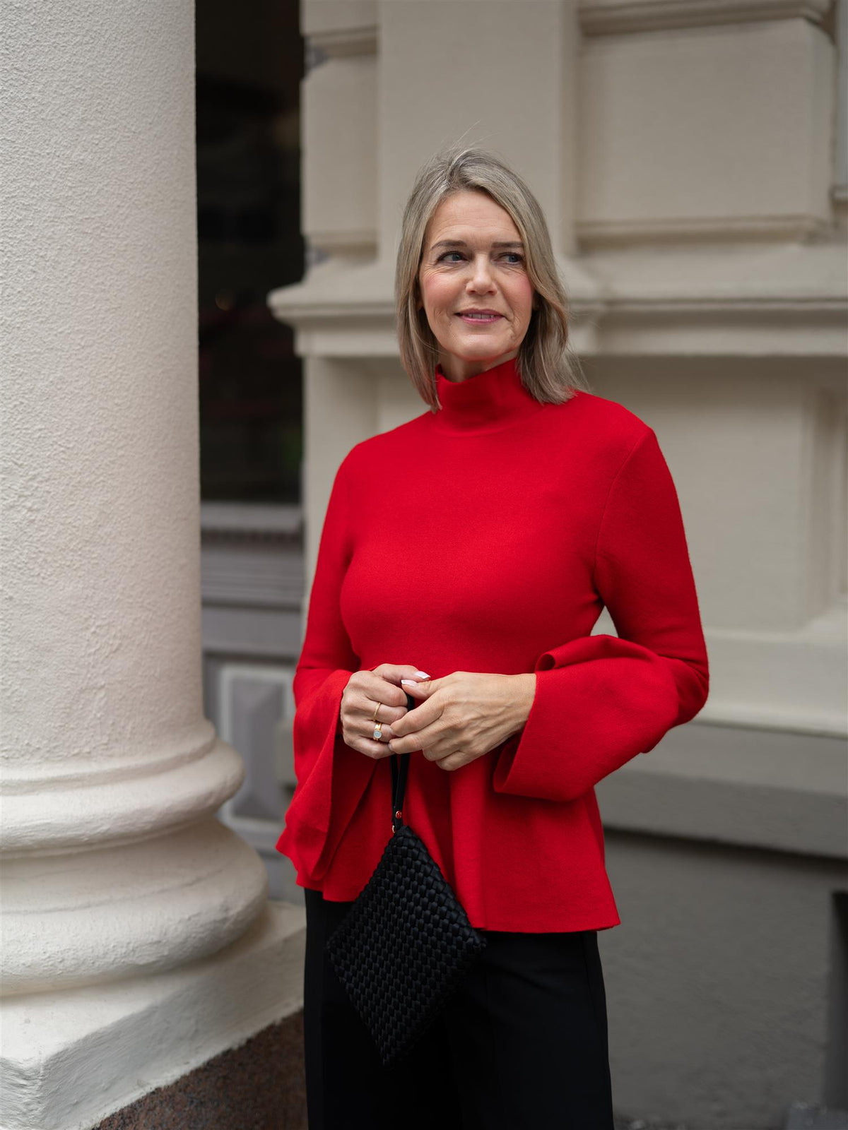Adelyn Merino Sweater Bright Red