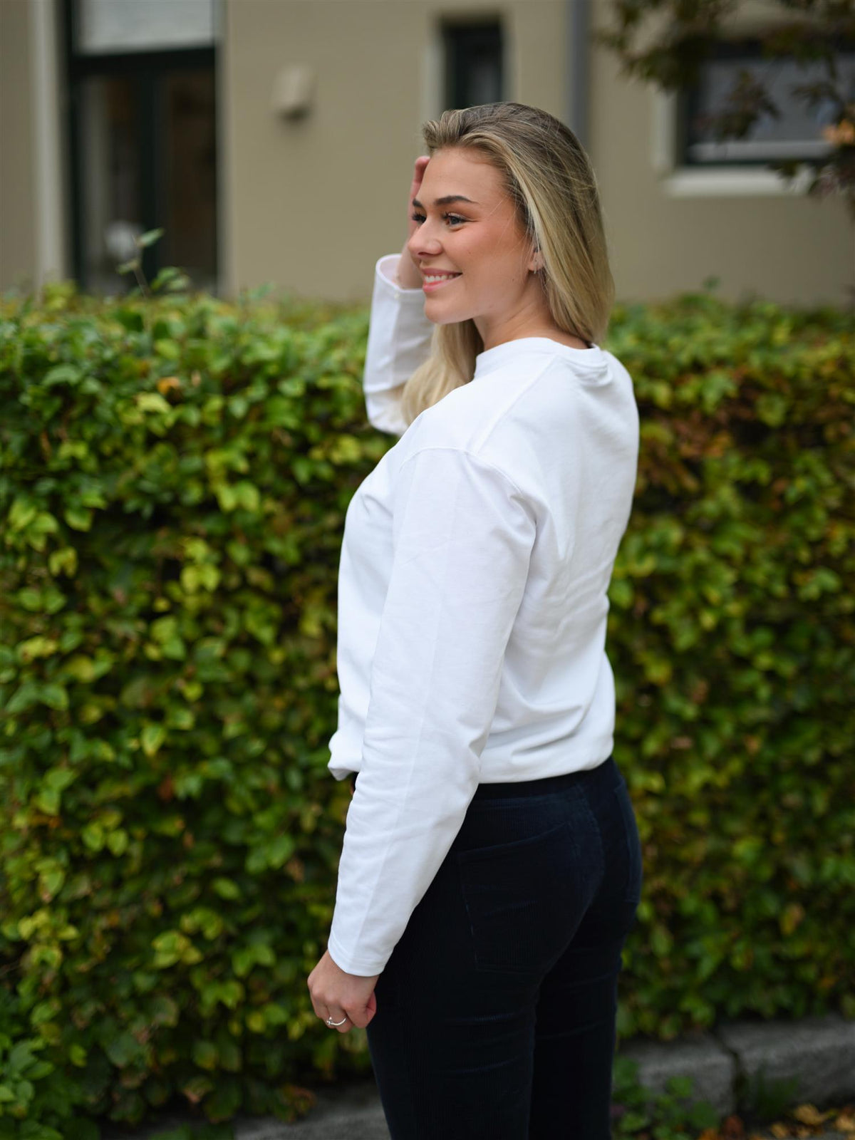 Cotton Jersey Long-Sleeve T-Shirt White
