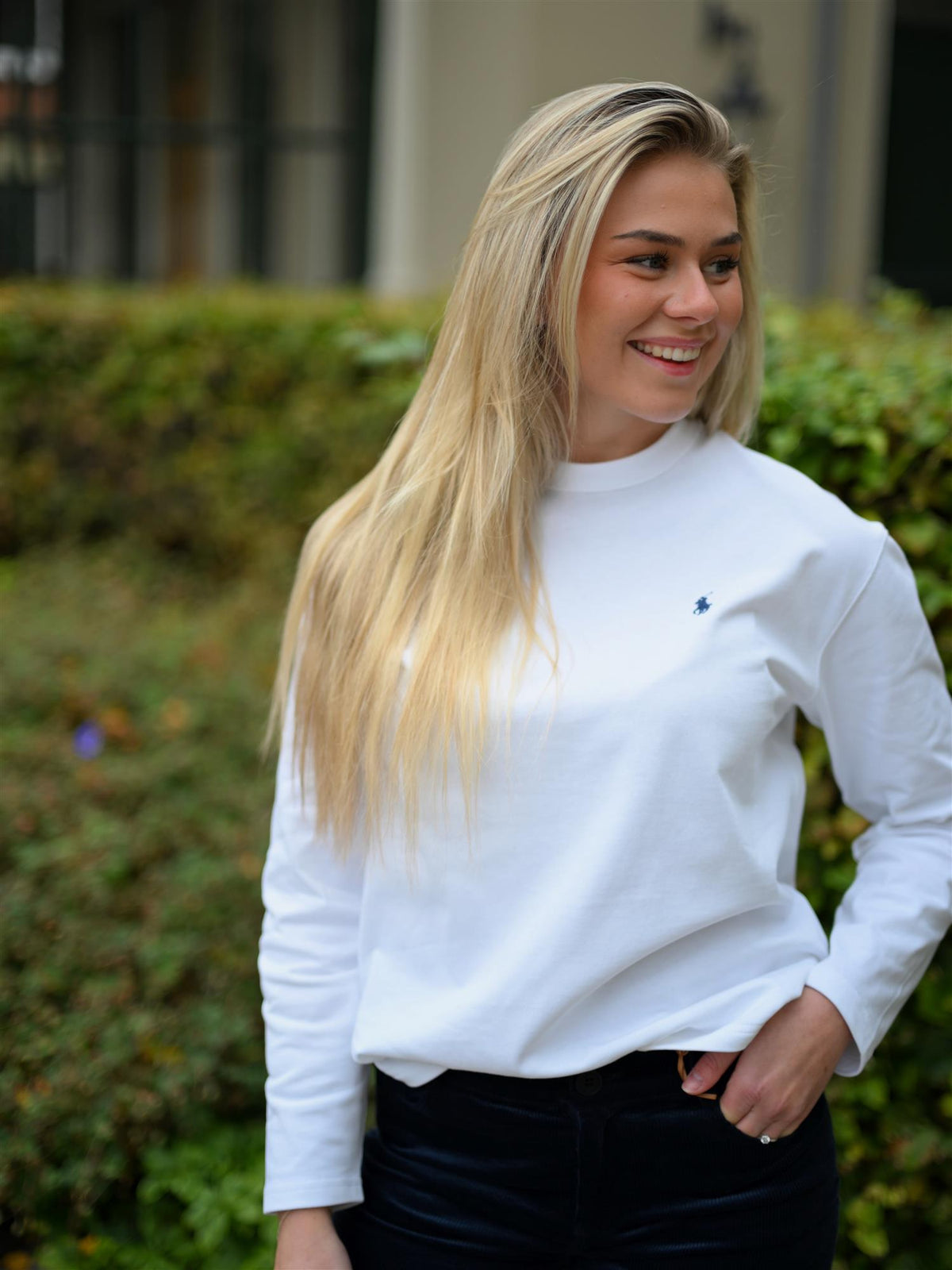 Cotton Jersey Long-Sleeve T-Shirt White