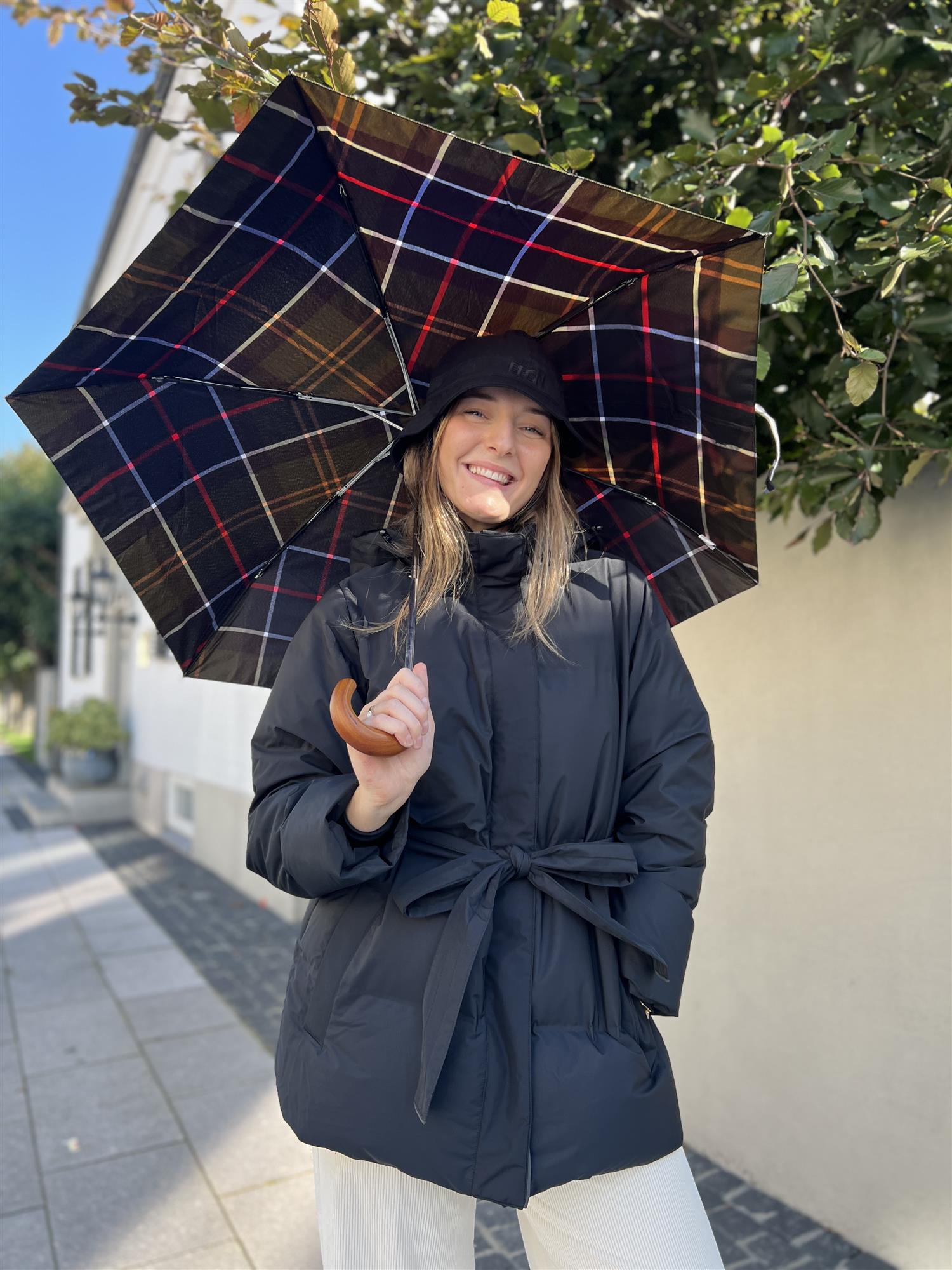 Barbour Tartan Mini Umbrella