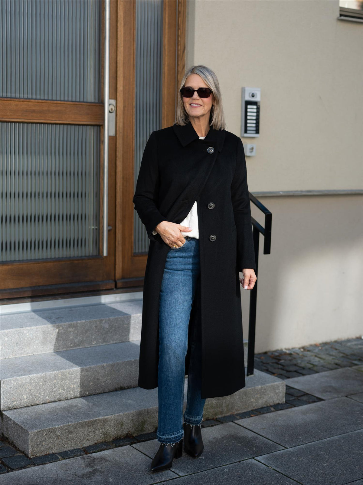 Cashmere Coat Clareta Long Black