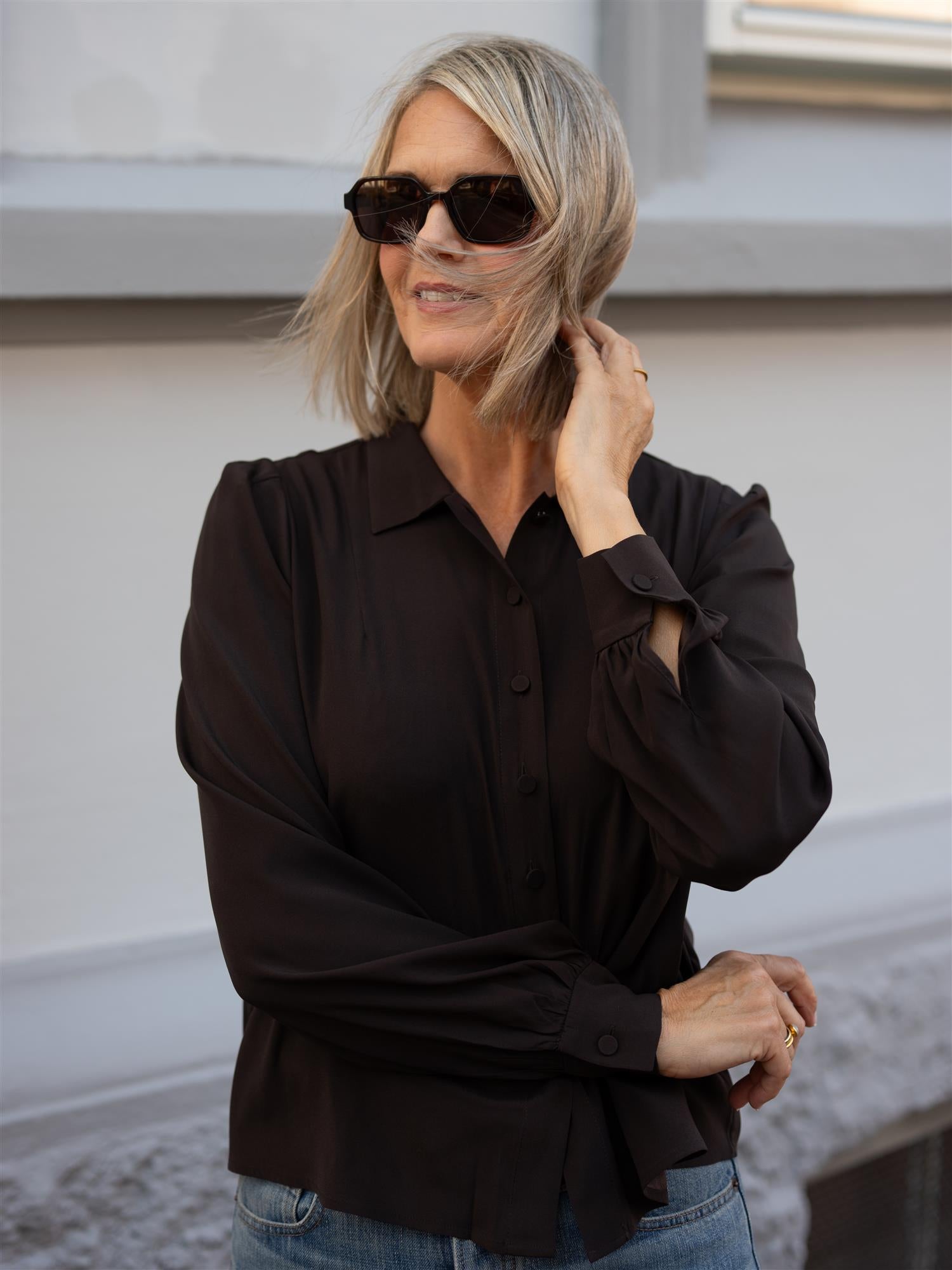 Paola Blouse With Tiny Collar