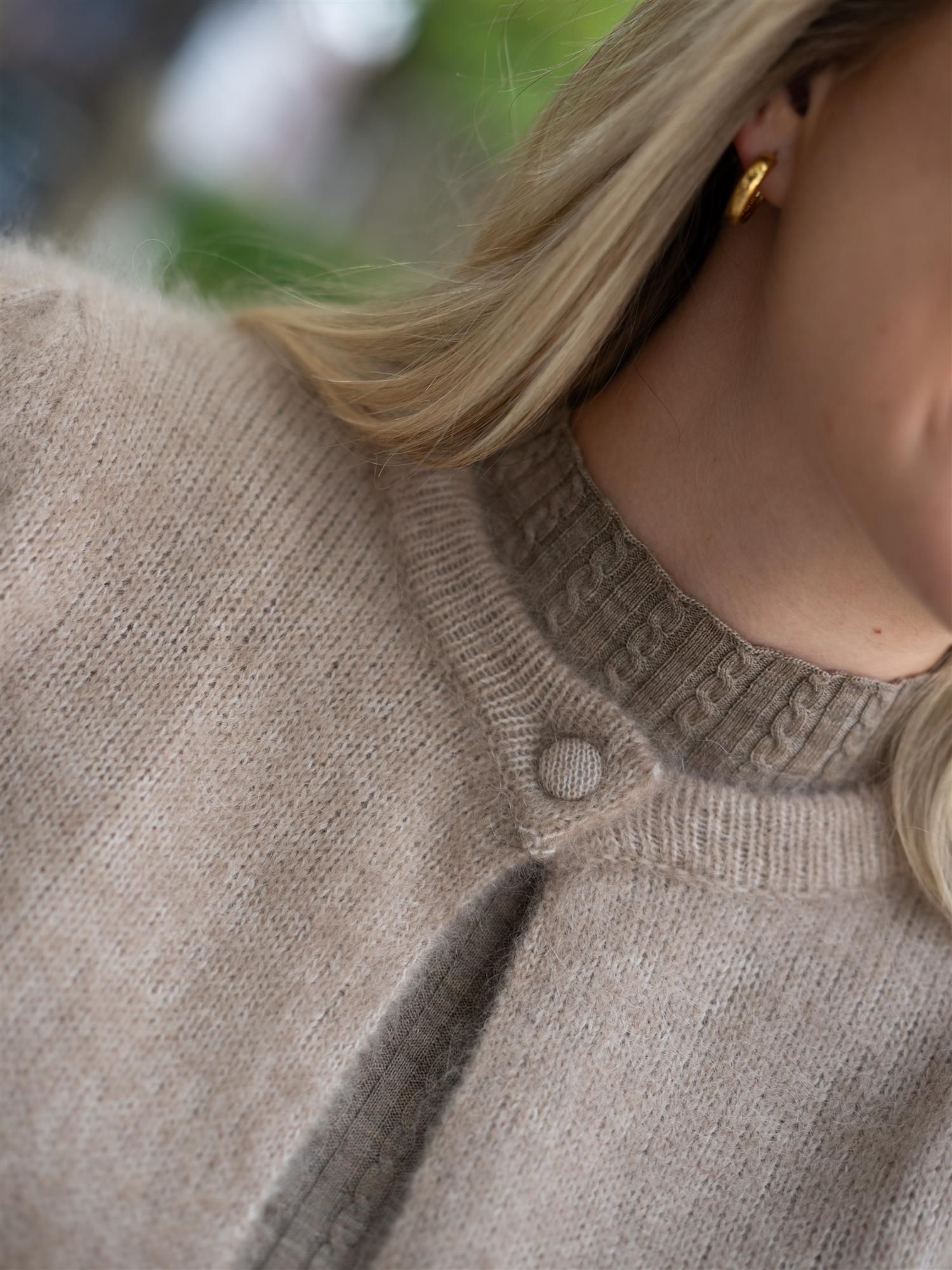Amelia Chunky Cardigan Hazel Beige